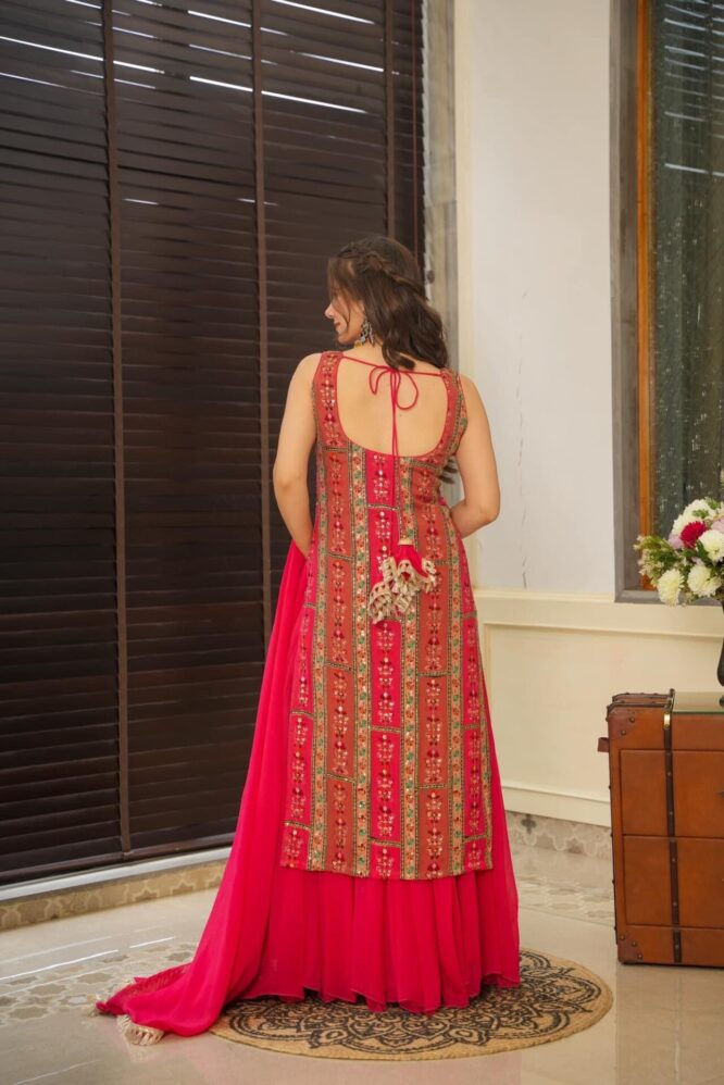 Idaho-o Chitra bright kurta-palazzo set - view 5