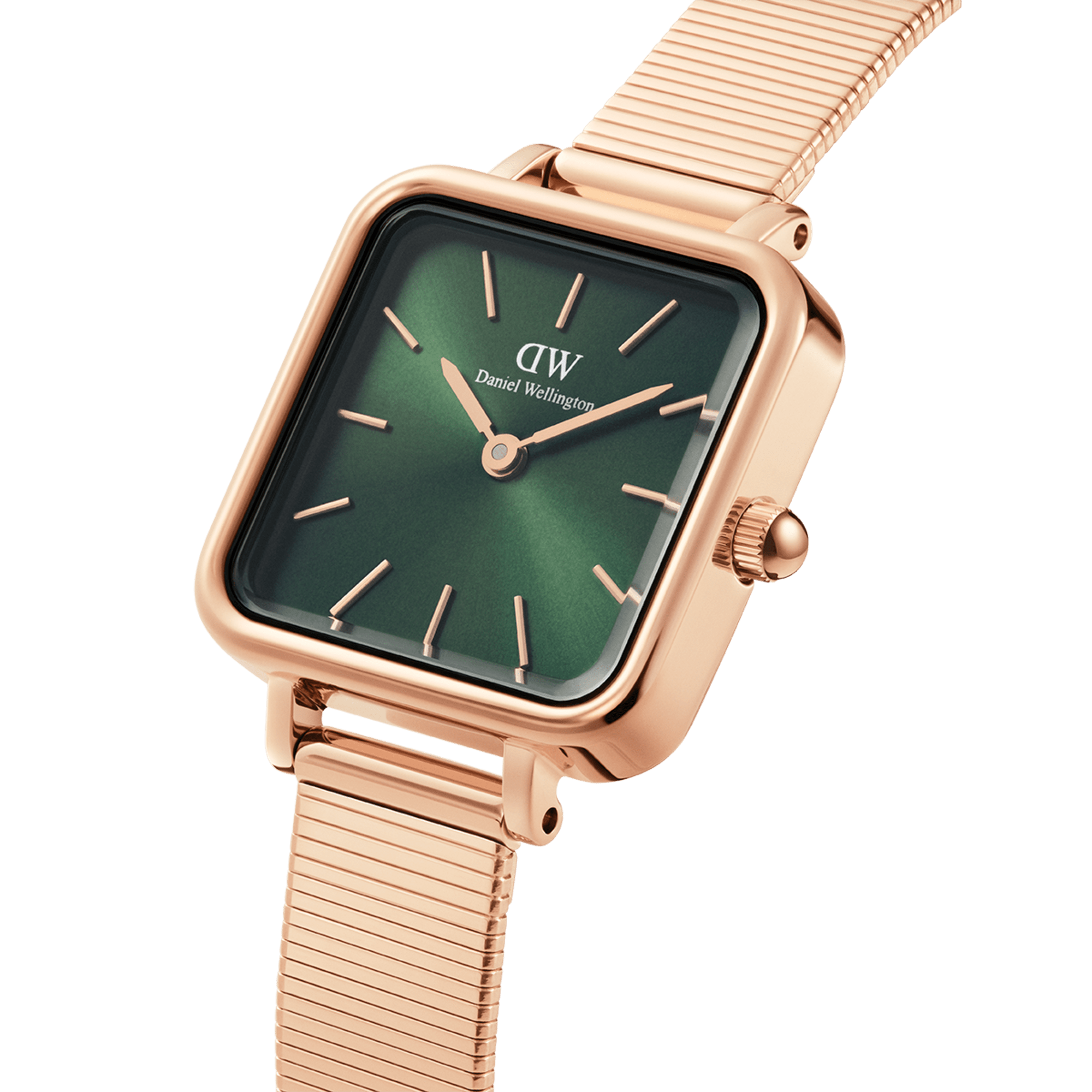 Daniel Wellington Quadro Studio Green & Rose Gold