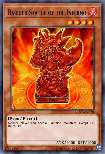 Yu-Gi-Oh! Barrier Statue of the Inferno - CDIP-EN020 - Common - 1st Edition