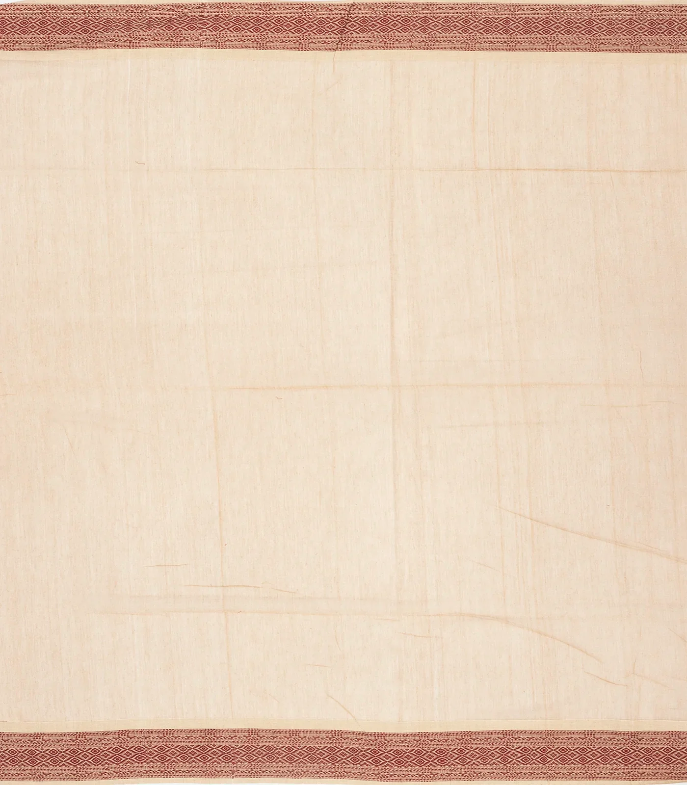 RmKV Cream Handloom Bengal Cotton Saree With Mango Buttas - view 4