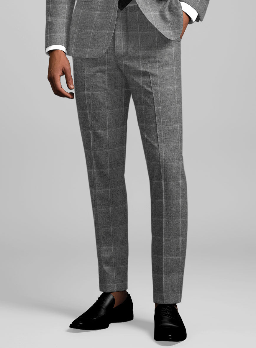 StudioSuits Reda Lindale Gray Checks Wool Pants - view 2