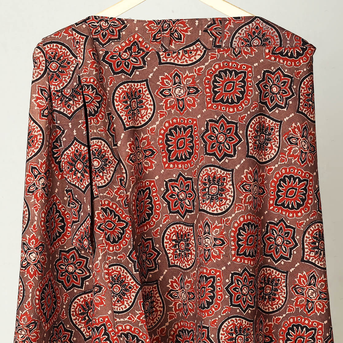 NOORI BAZAR Block Print Cotton Wrap Around Ajrakh Skirt 37 - view 2