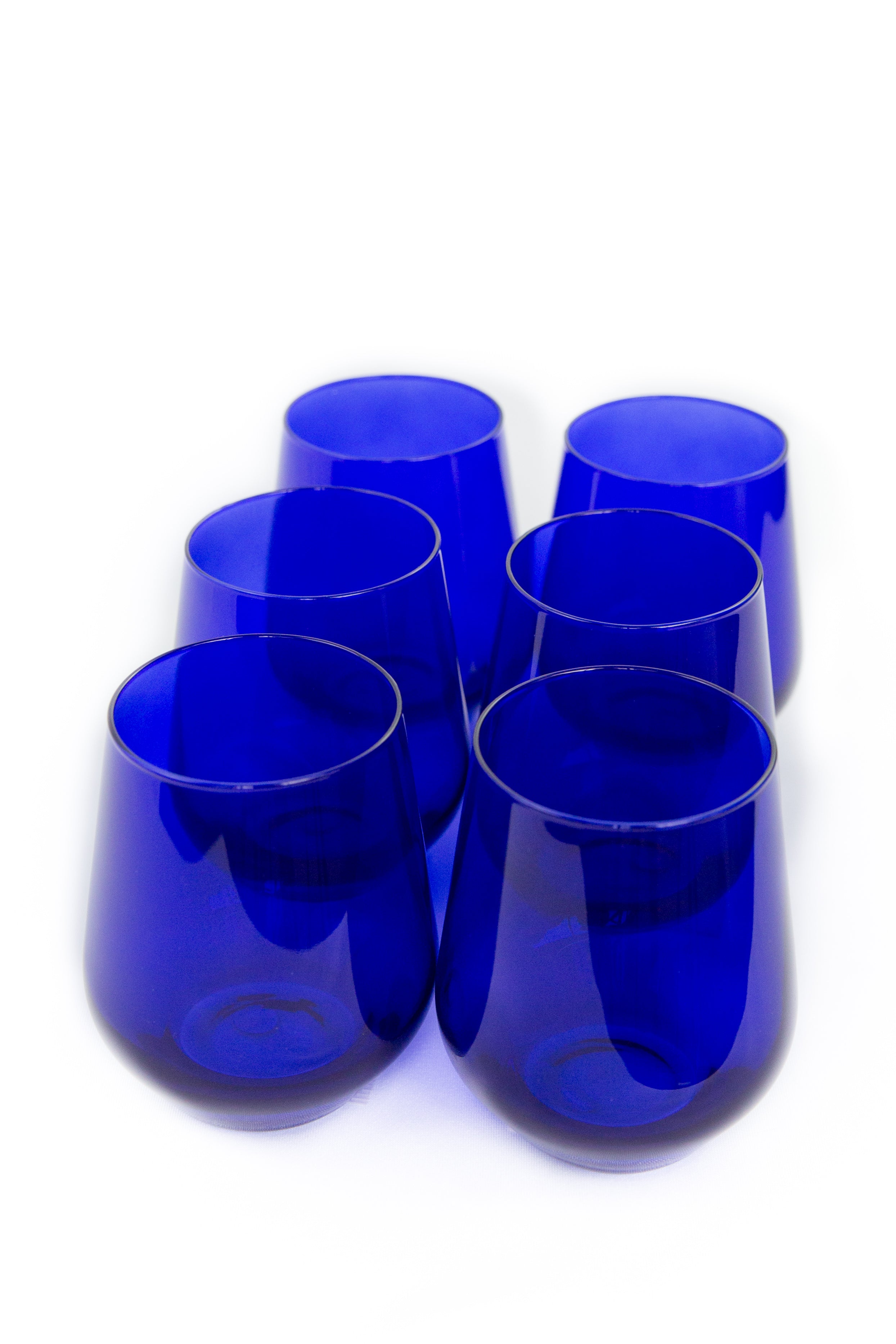 Estelle Colored Glass Estelle Colored Wine Stemless - Set of 6 {Royal Blue} - view 7