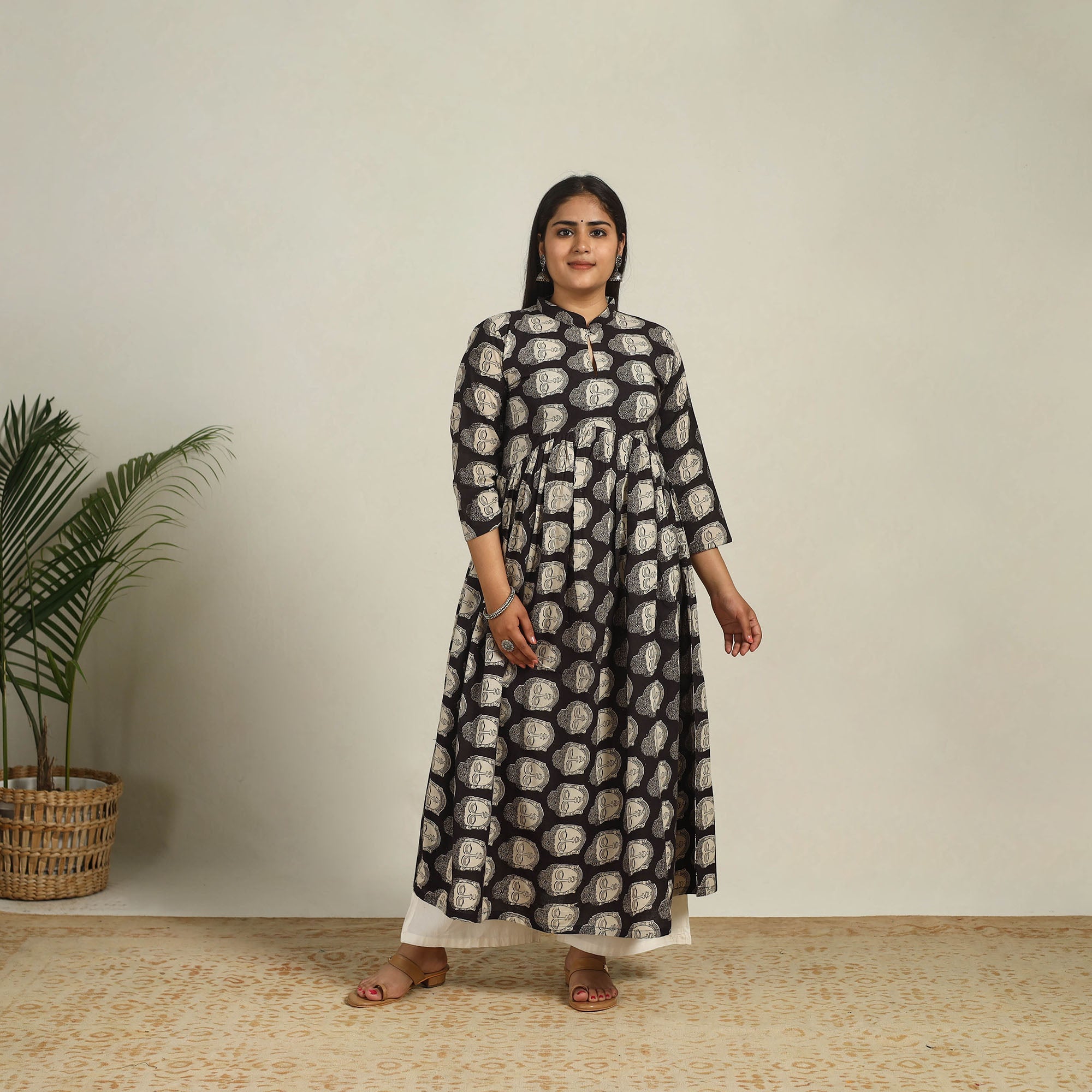 ITOKRI CASUALS Black - Printed Cotton Flared Kalamkari Kurta 15 - view 2
