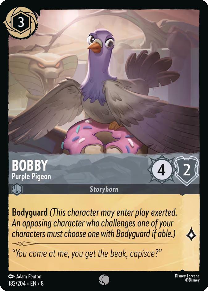 Lorcana Bobby - Purple Pigeon - 182/204 [Reign of Jafar] [Non-Foil]