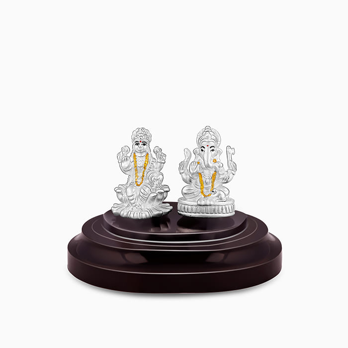 GIVA Jewellery Silver Lakshmi and Ganesha Idol - view 3