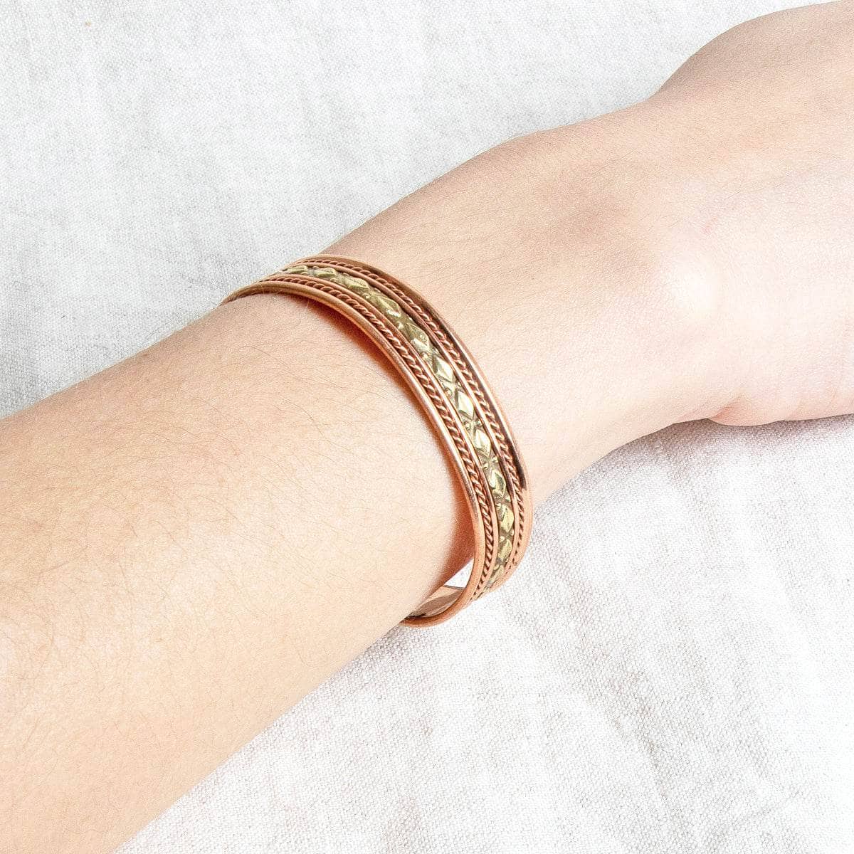 Tiny Rituals Brass Diamond Magnetic Copper Bracelet