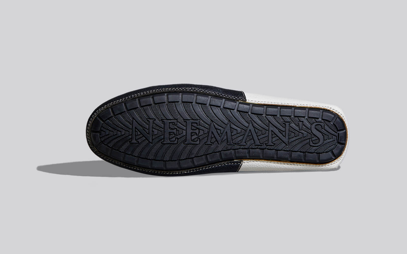 Neeman's Color Block Loafers : White-Black - view 3