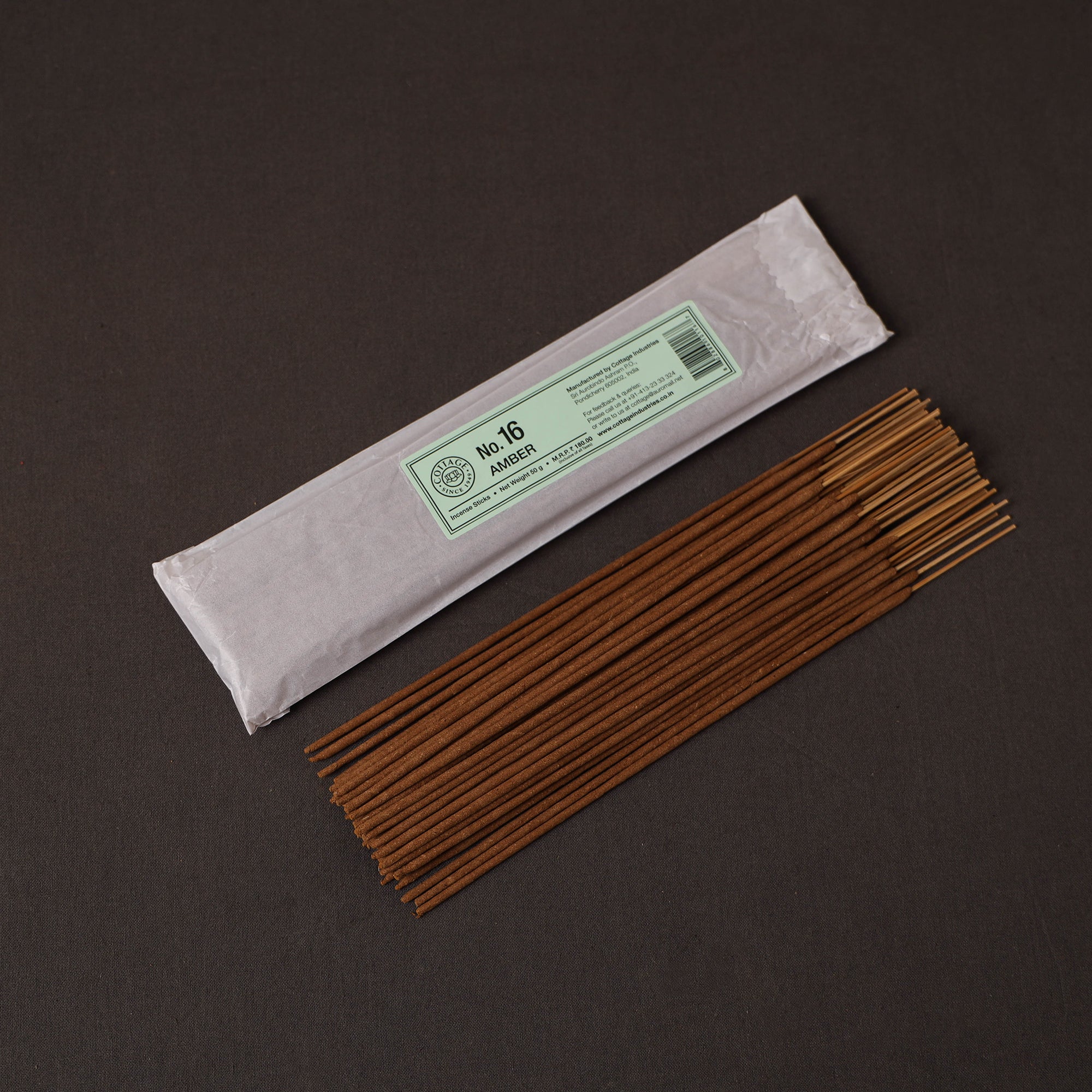 SRI AUROBINDO ASHRAM - PONDICHERRY Amber - Sri Aurobindo Ashram Natural Incense Sticks