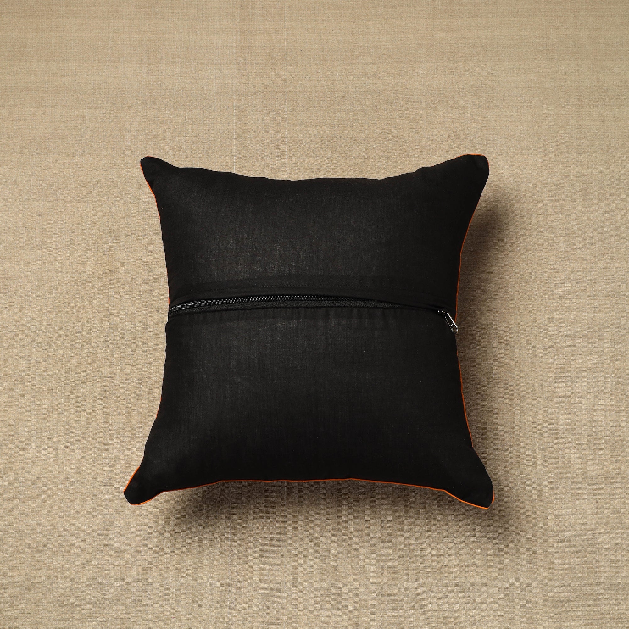 NOORI BAZAR Black - Cotton Block Printed Bagru Cushion Cover (16 x 16 in) 36 - view 3
