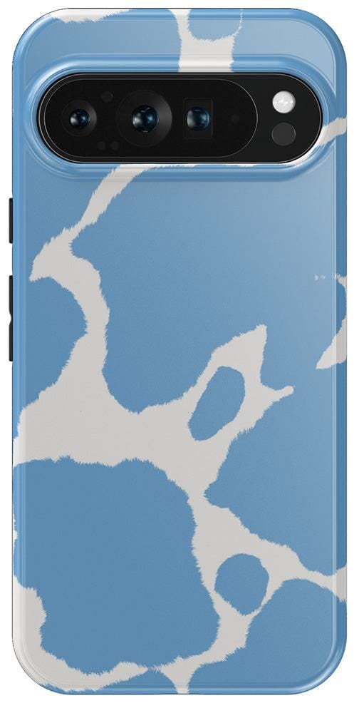 Casetry Current MOOd | Light Blue Cow Print Google Pixel Case - view 17
