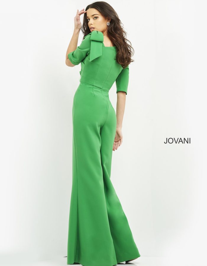 Jovani 04284 High Low Neckline Long Formal Jumpsuit - view 2