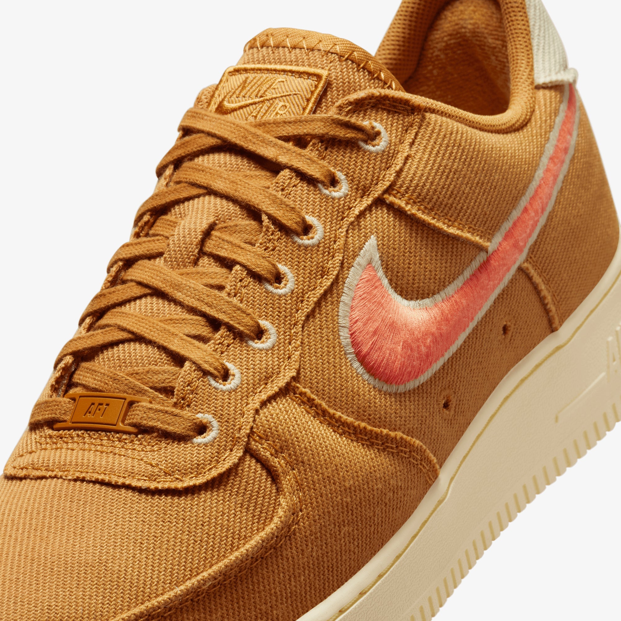 Nike | Air Force 1 Low Canvas { Wheat/orange Trance-team Gold-alabaster - view 5