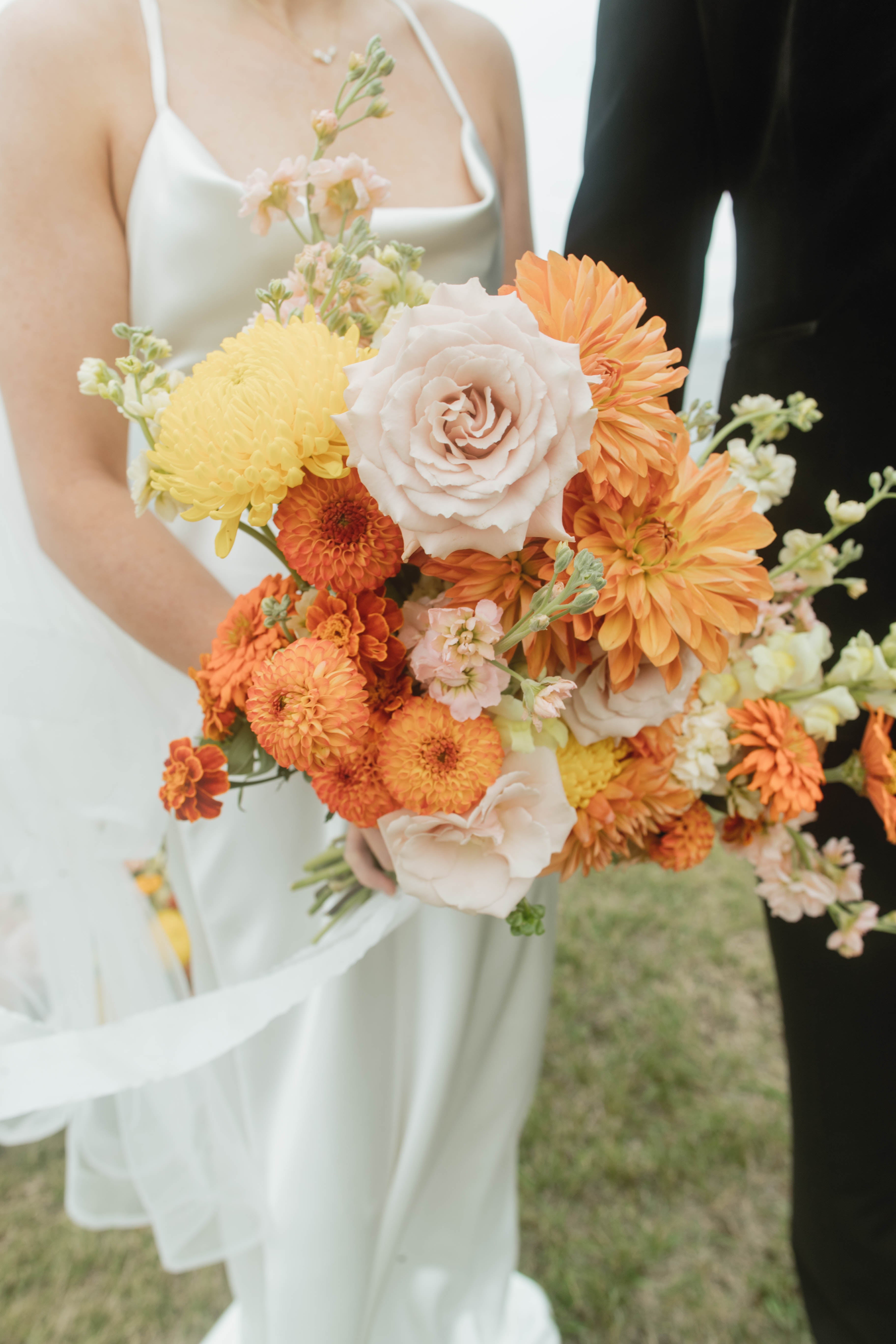 fiftyflowers.com Dreamy Orange and Yellow Grassland Elopement - view 9