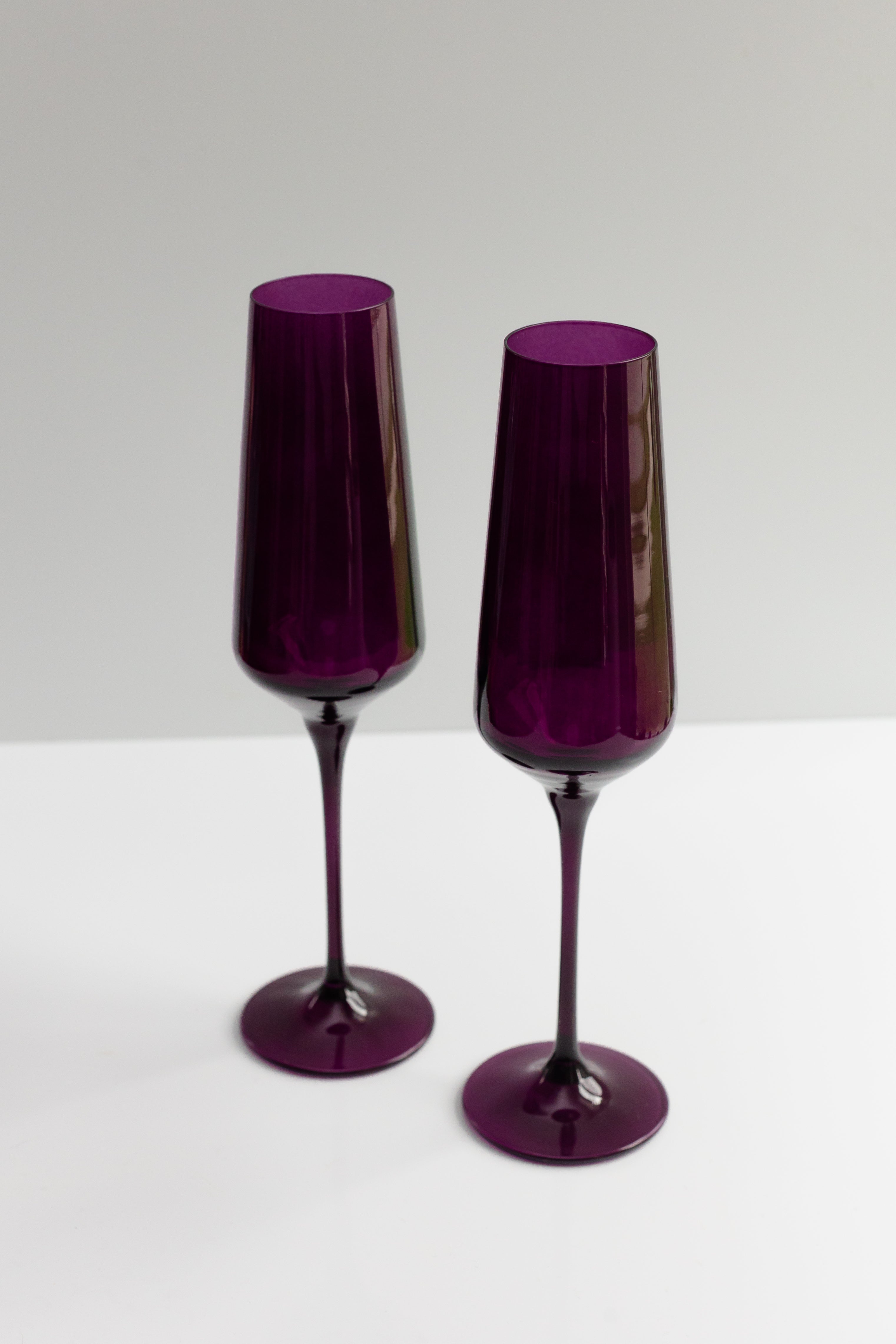 Estelle Colored Glass Estelle Colored Champagne Flute - Set of 2 {Amethyst} - view 2