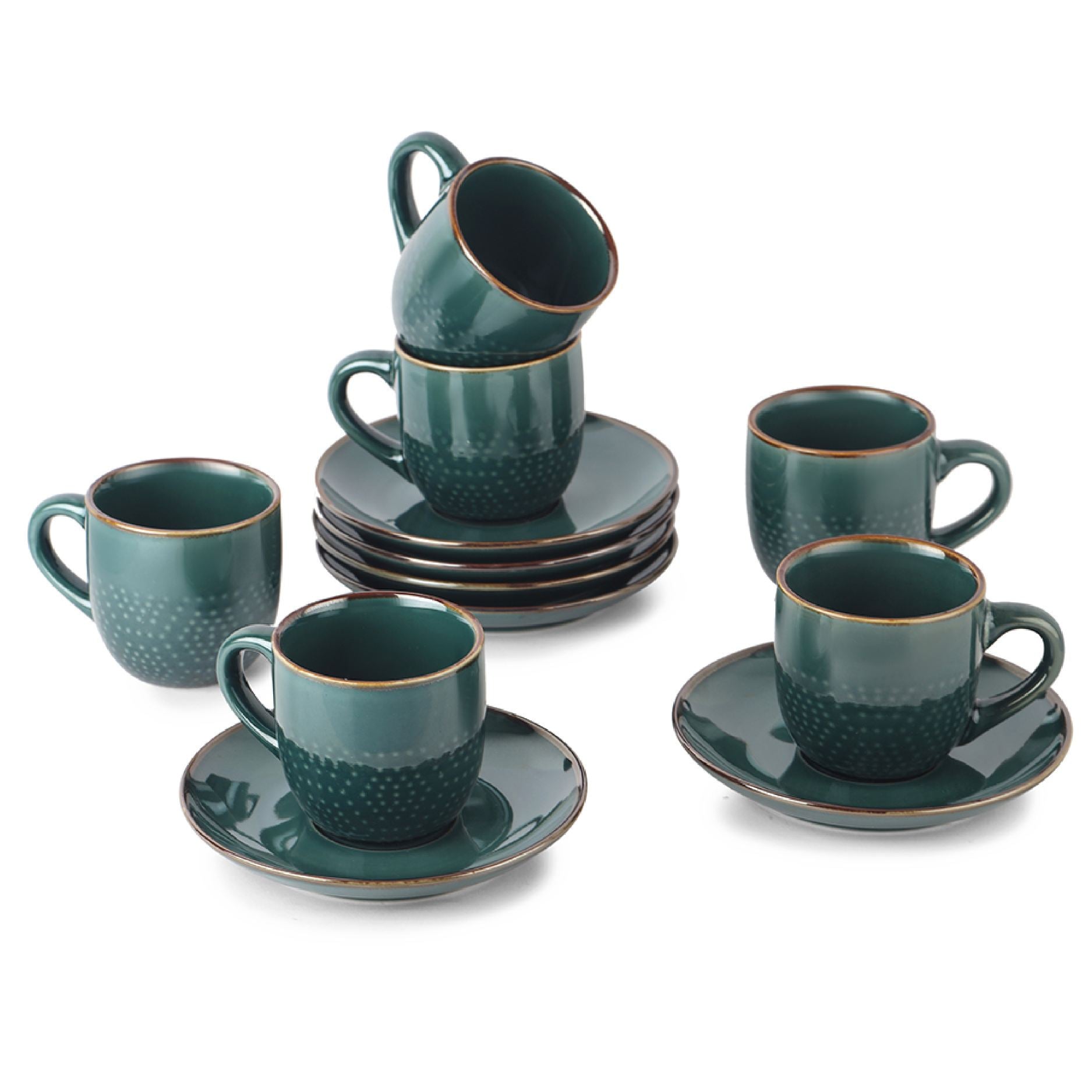 Cello Hampshire 6 Pieces Ceramic Cup & Saucer - view 10