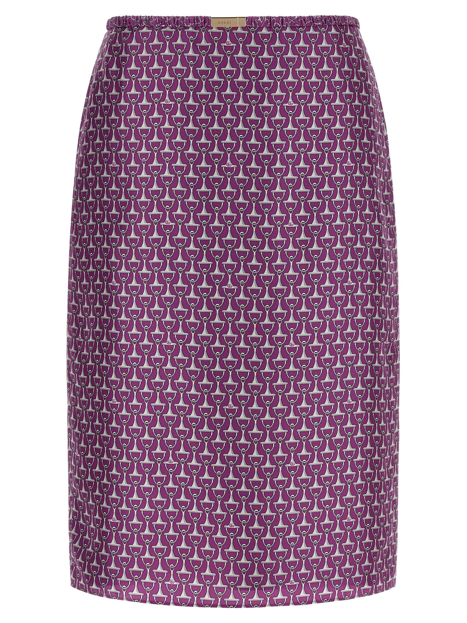 Gucci Morsetto Print Skirt – 100% silk