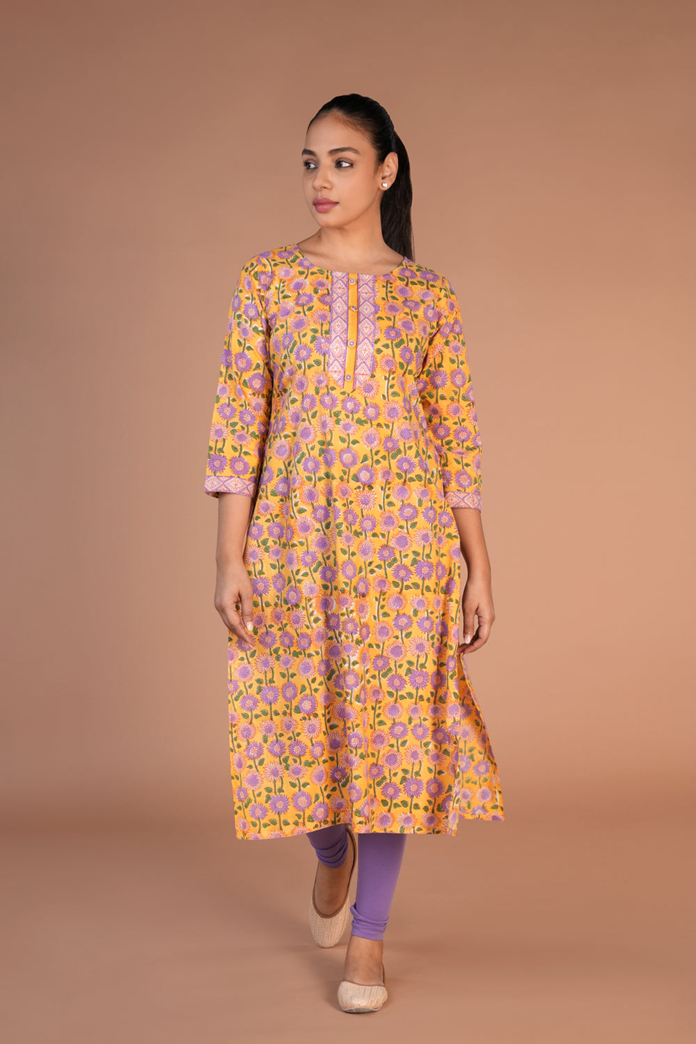 Kalanjali Ethnics Handblock printed cotton kurti