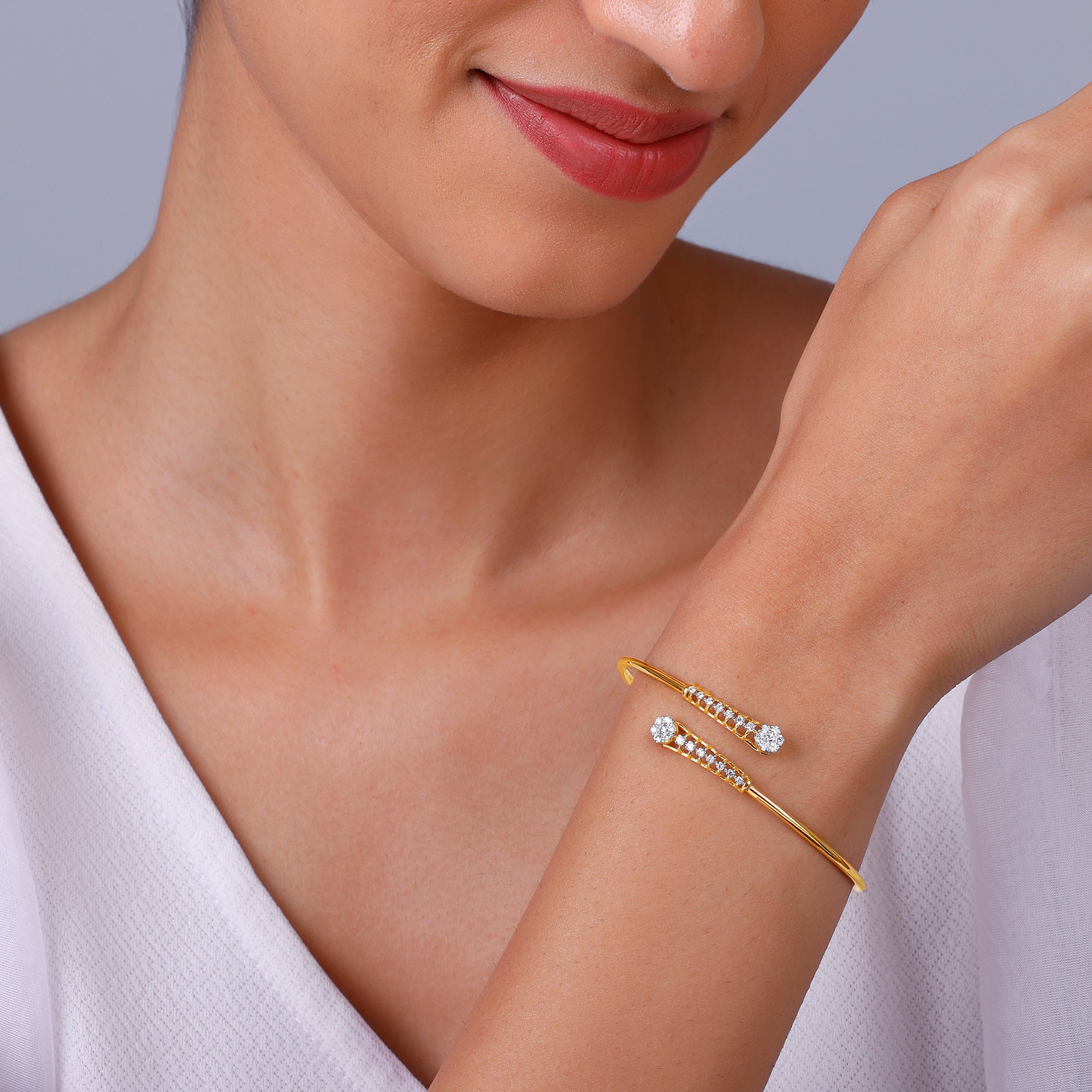 GIVA Jewellery Gold Celeste Diamond Bracelet - view 3