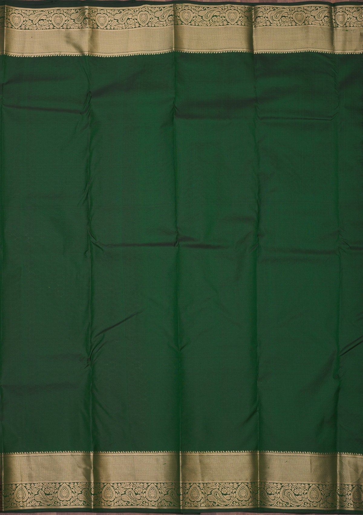 Koskii Bottle Green Zariwork Pure Silk Saree – Women's - view 7