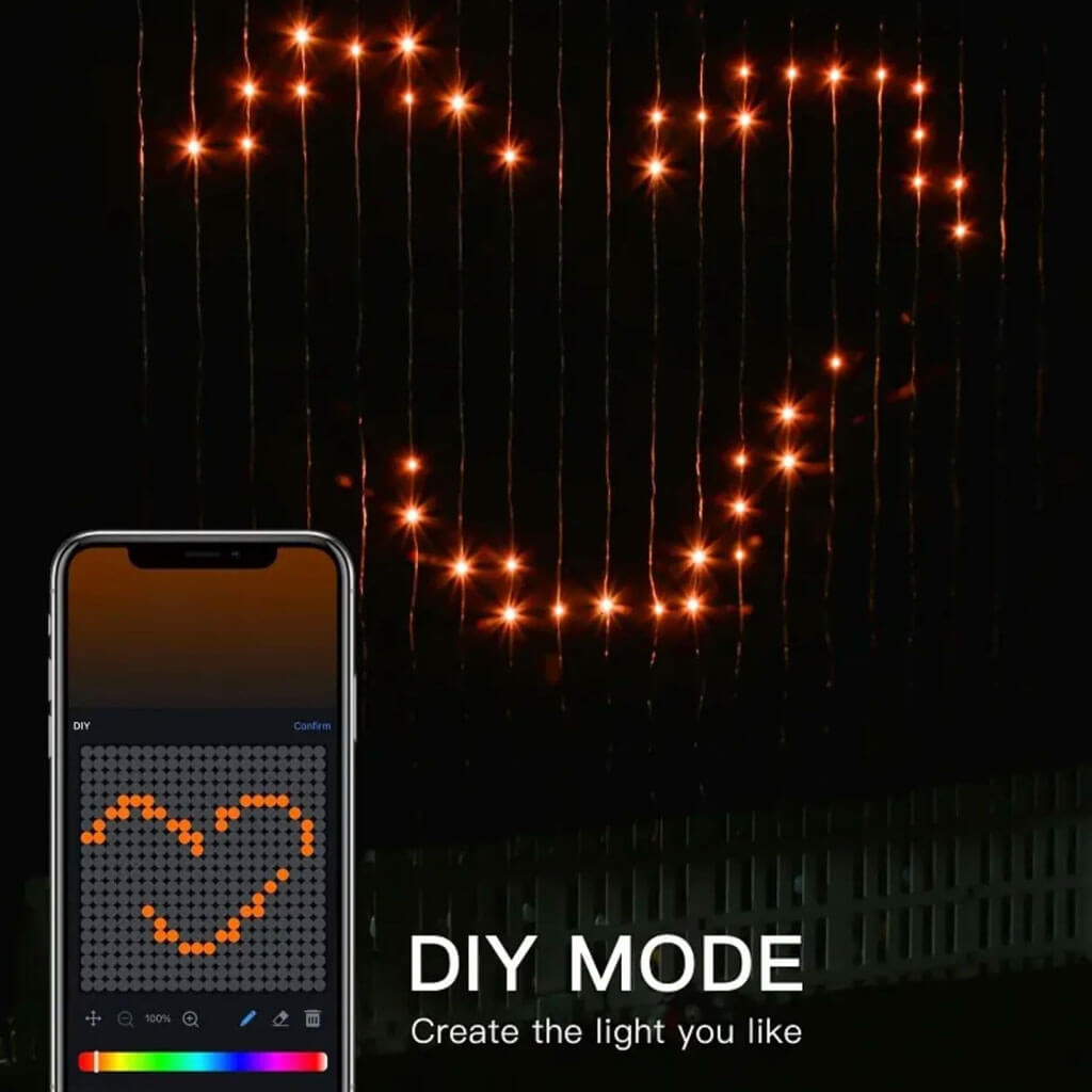 Kush Trading Smart LED Curtain Lights
