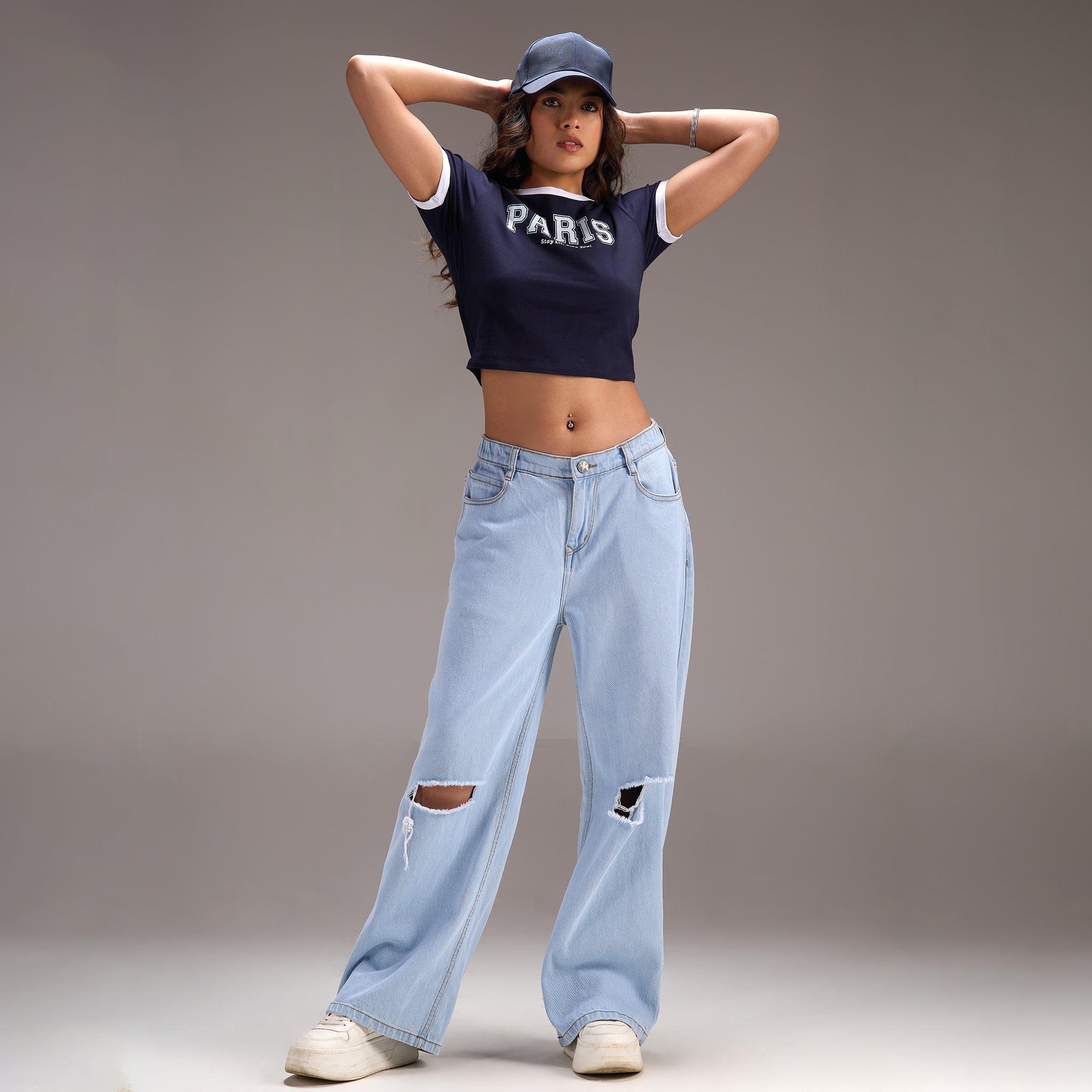 IZF Baggy Wide leg Jeans – Blue
