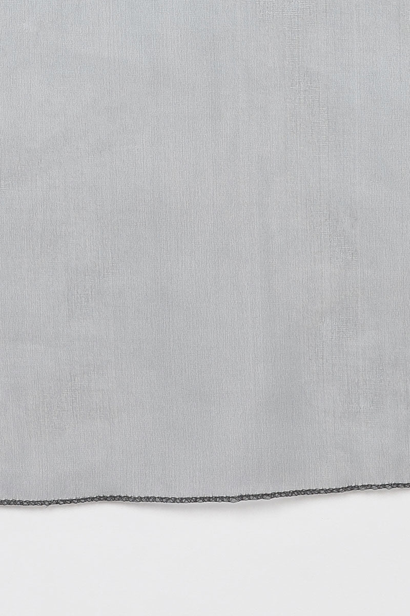 Ahika Grey Poly Silk Solid Straight Suit Set PKSKD1322 - view 6