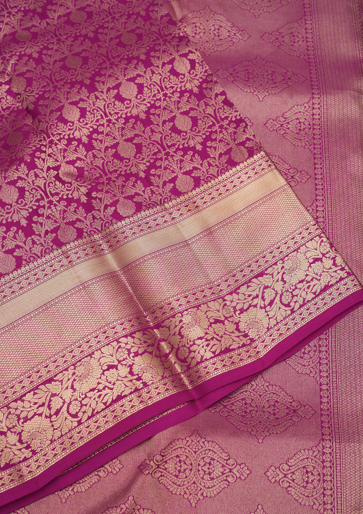 Koskii Purple Zariwork Pure Silk Saree – Women's - view 4