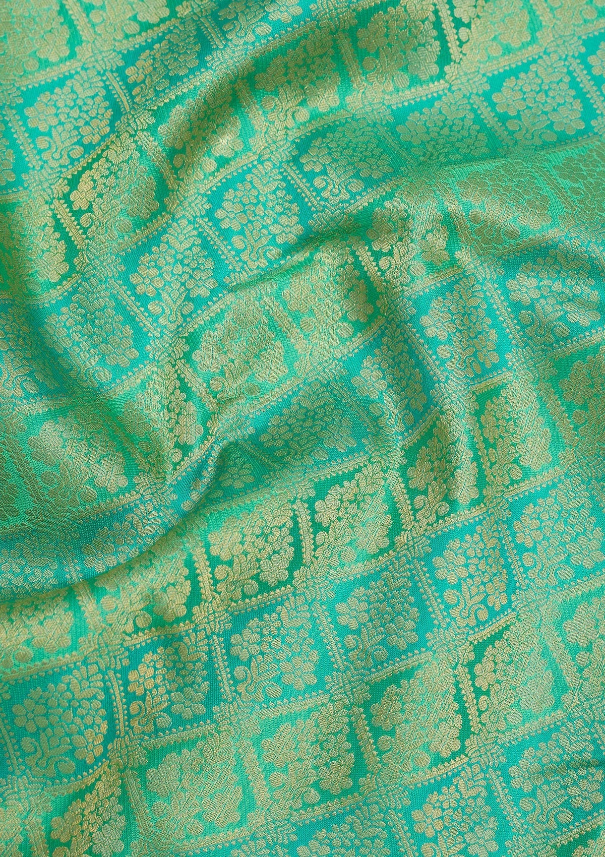 Koskii Sea Green Zariwork Pure Silk Saree – Women's - view 2