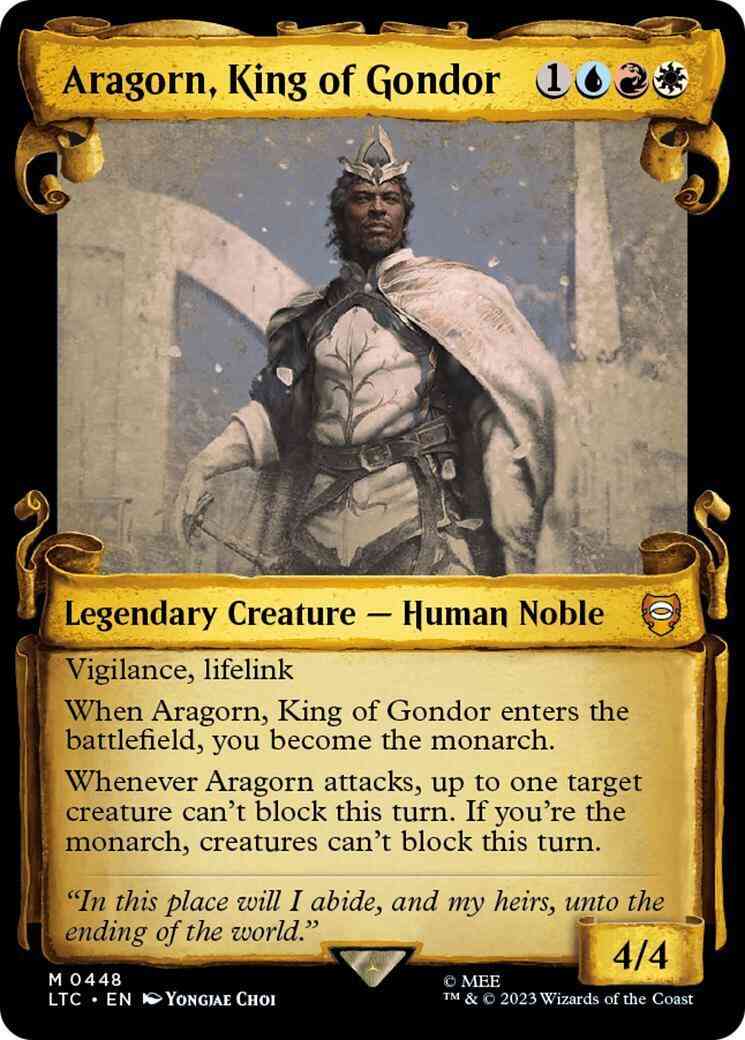 Magic Aragorn, King of Gondor [448] [Scrolls Showcase] [The Lord of the Rings: Tales of Middle-earth: Commander] [Non-Foil]