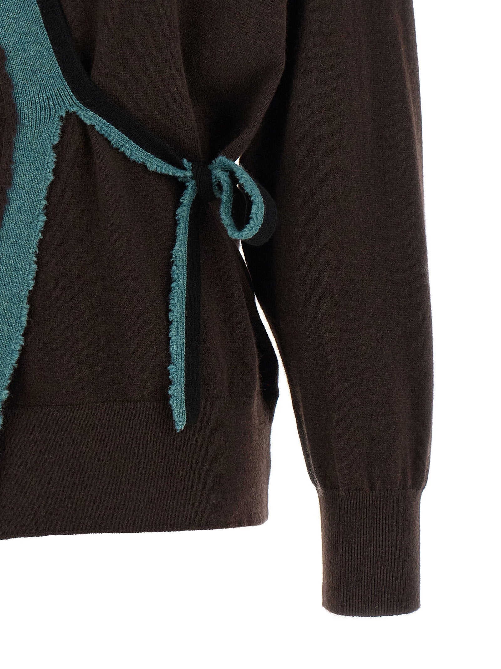 Dries Van Noten Toma Sweater With Crossed Closure - view 4