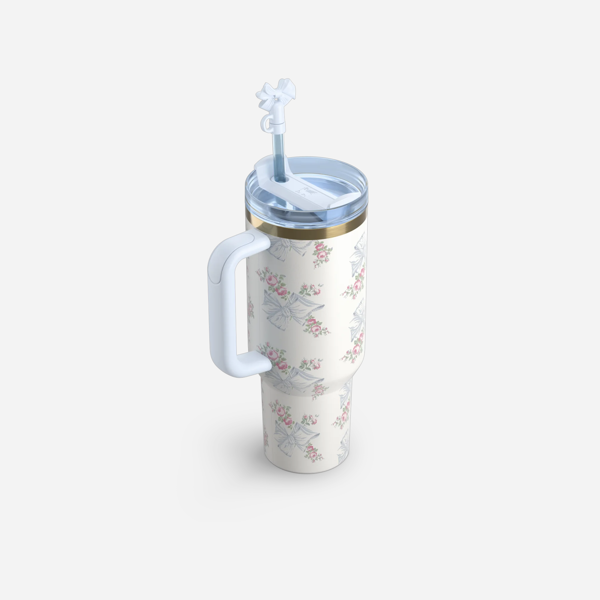 Stanley LoveshackFancy Flowstate Quencher Pastel Blue 40oz - view 2
