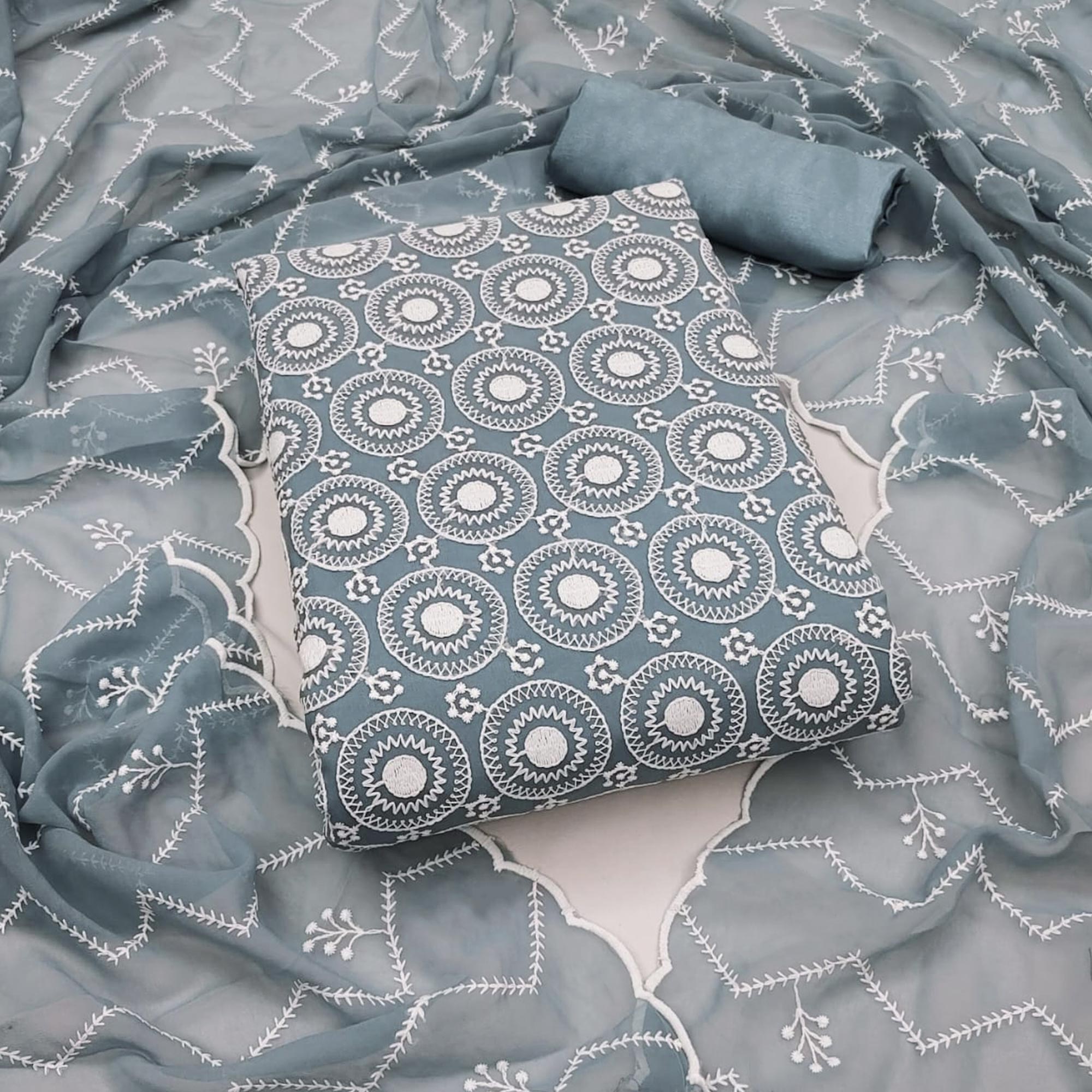 Grey dress materials (unstitched) – BlackTree grey-embroidered-georgette-dress-material-2