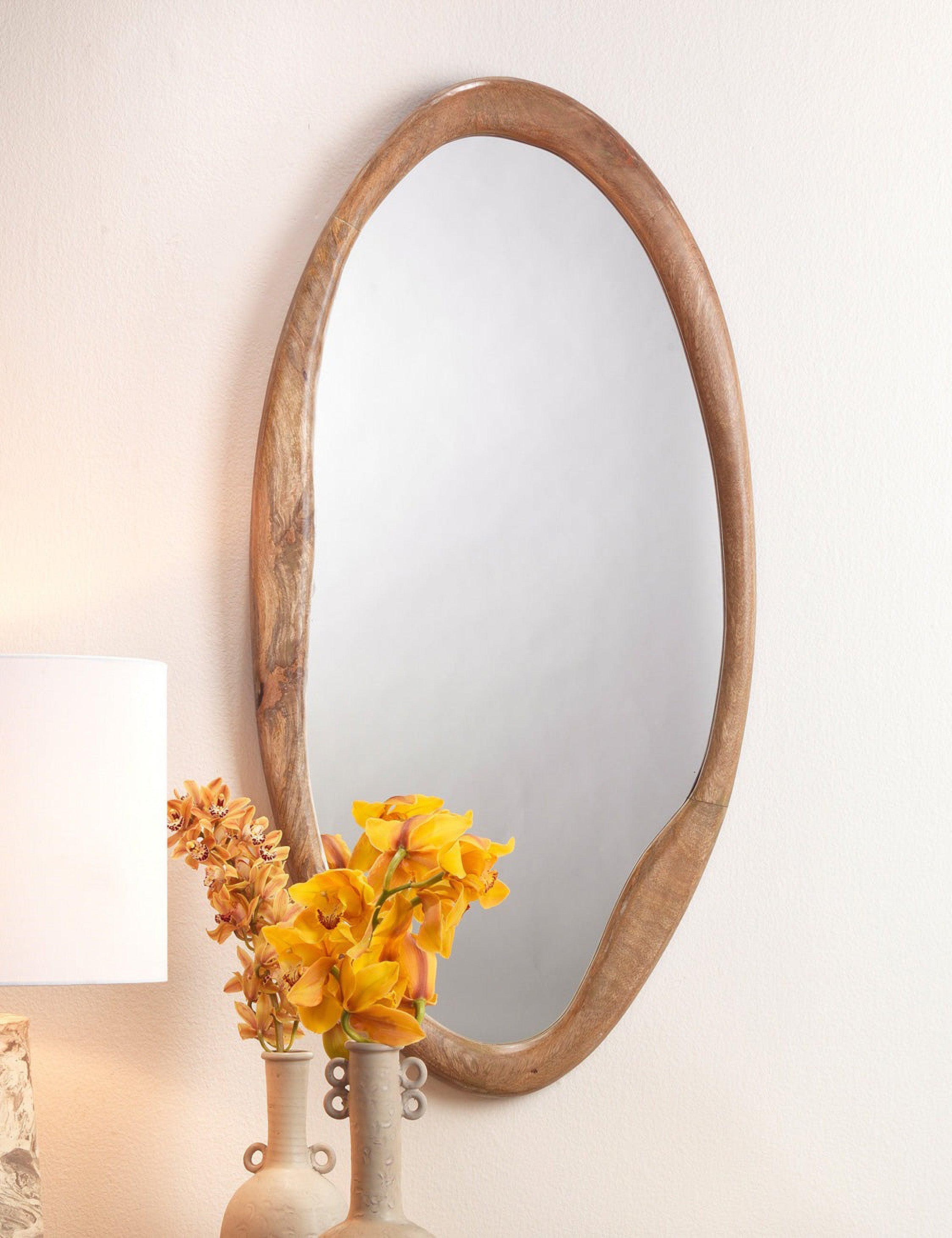 Lulu and Georgia Hidden Hills Oval Mirror – Brown - view 2