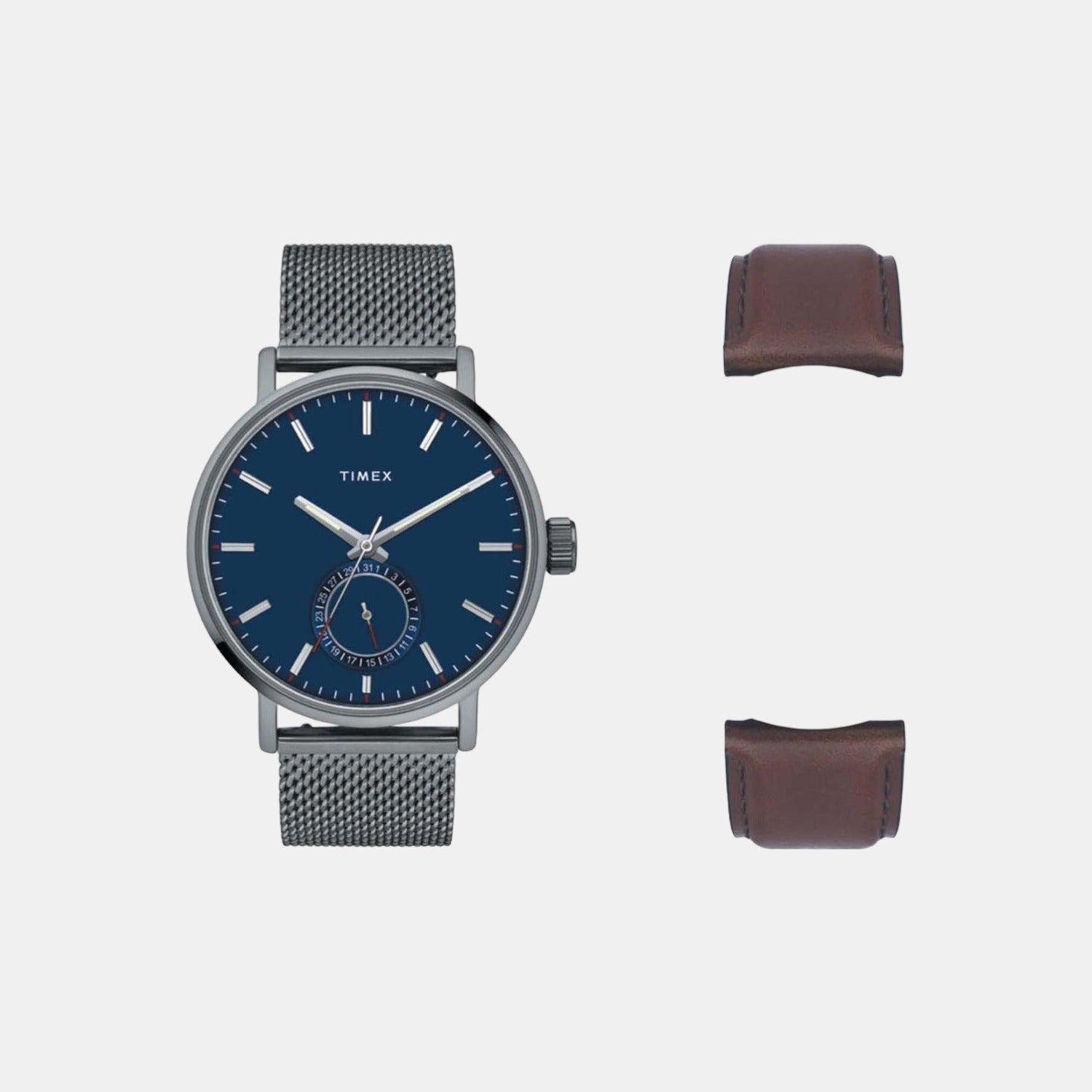 Timex Fashion Men Quartz Blue Dial Analog Stainless Steel Watch TWEG20003