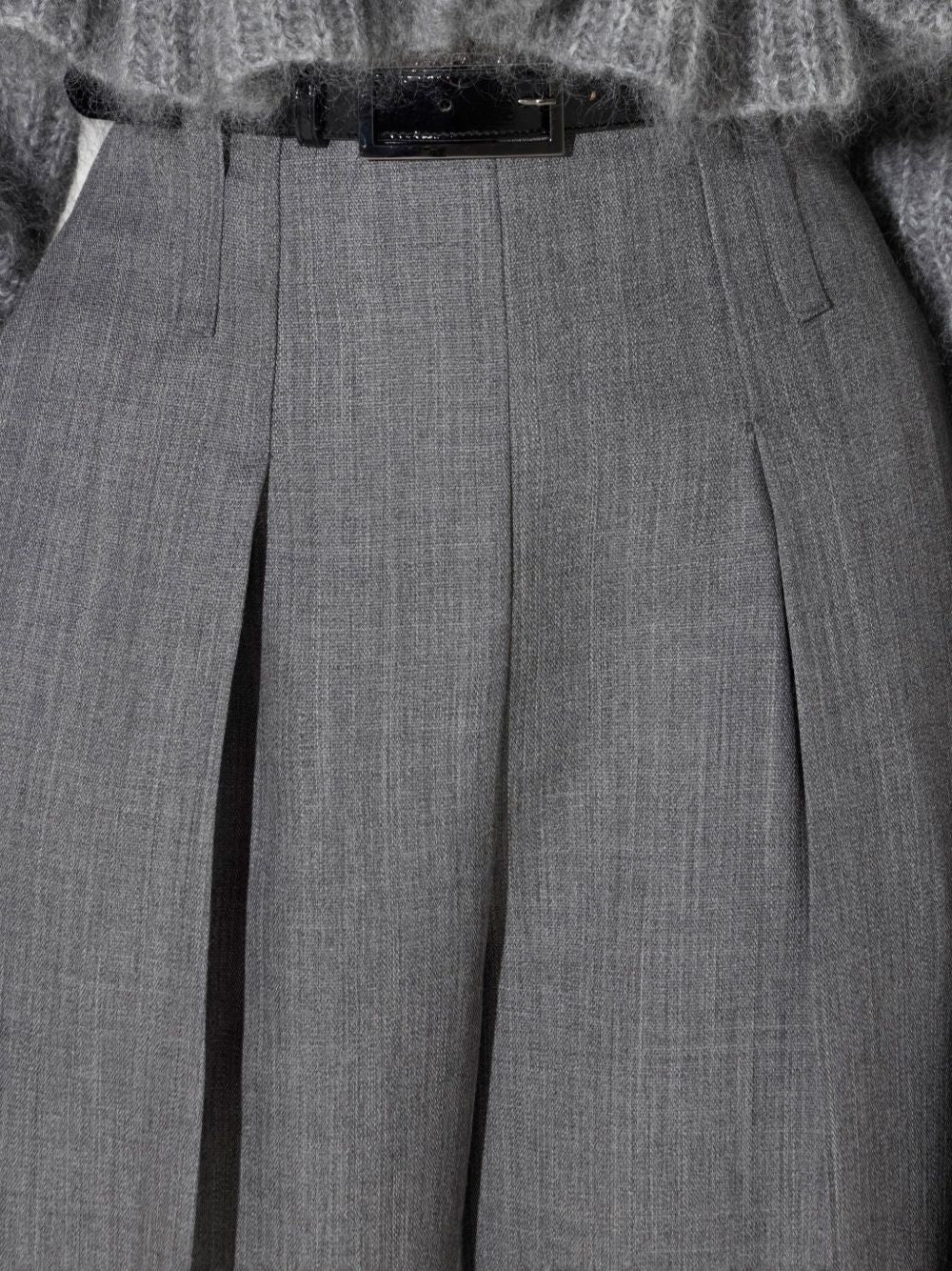 Elisabetta Franchi Trousers GREY – VIRGIN WOOL 100% - view 3