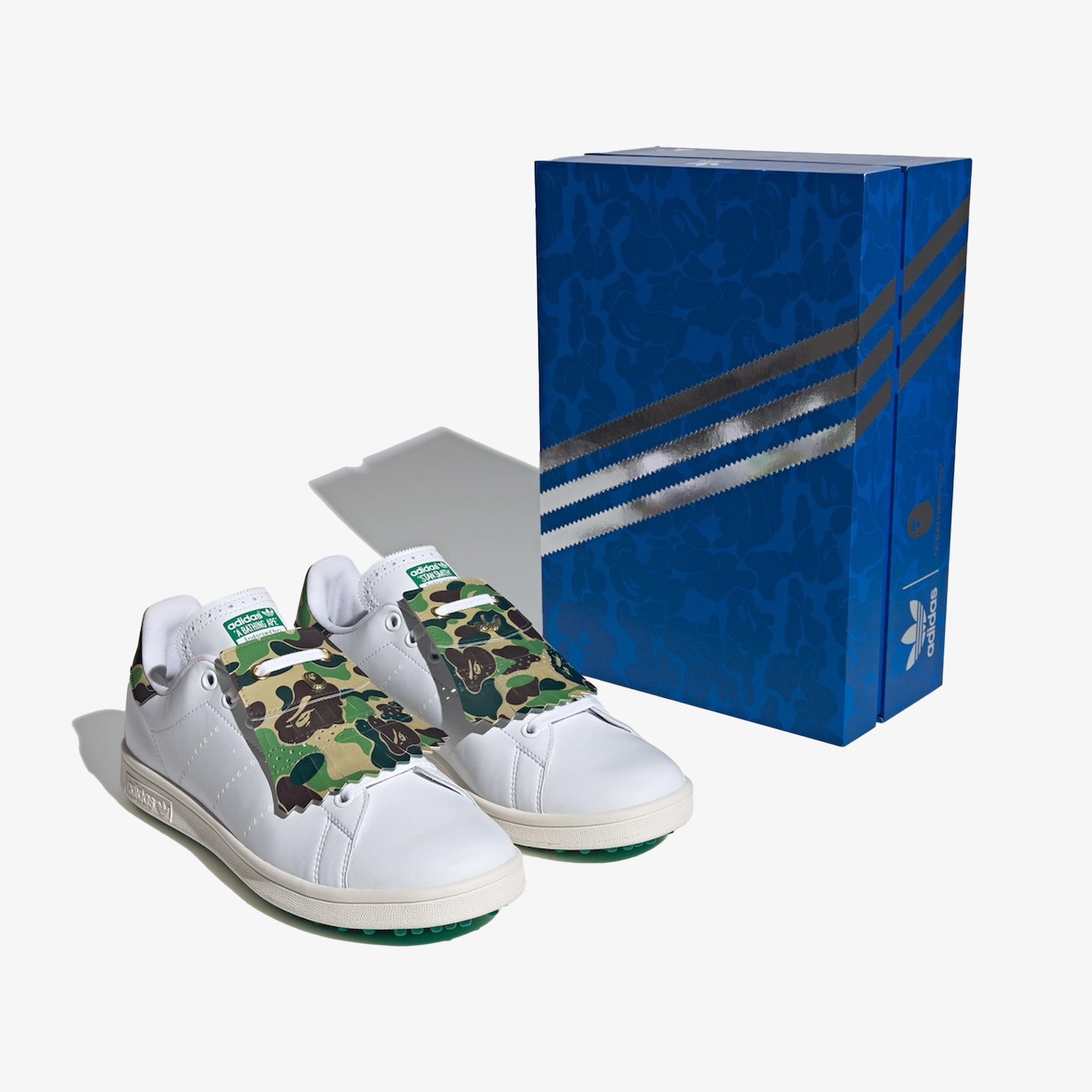 Adidas Originals | X BAPE STAN SMITH GOLF { CLOUD WHITE/GREEN - view 2
