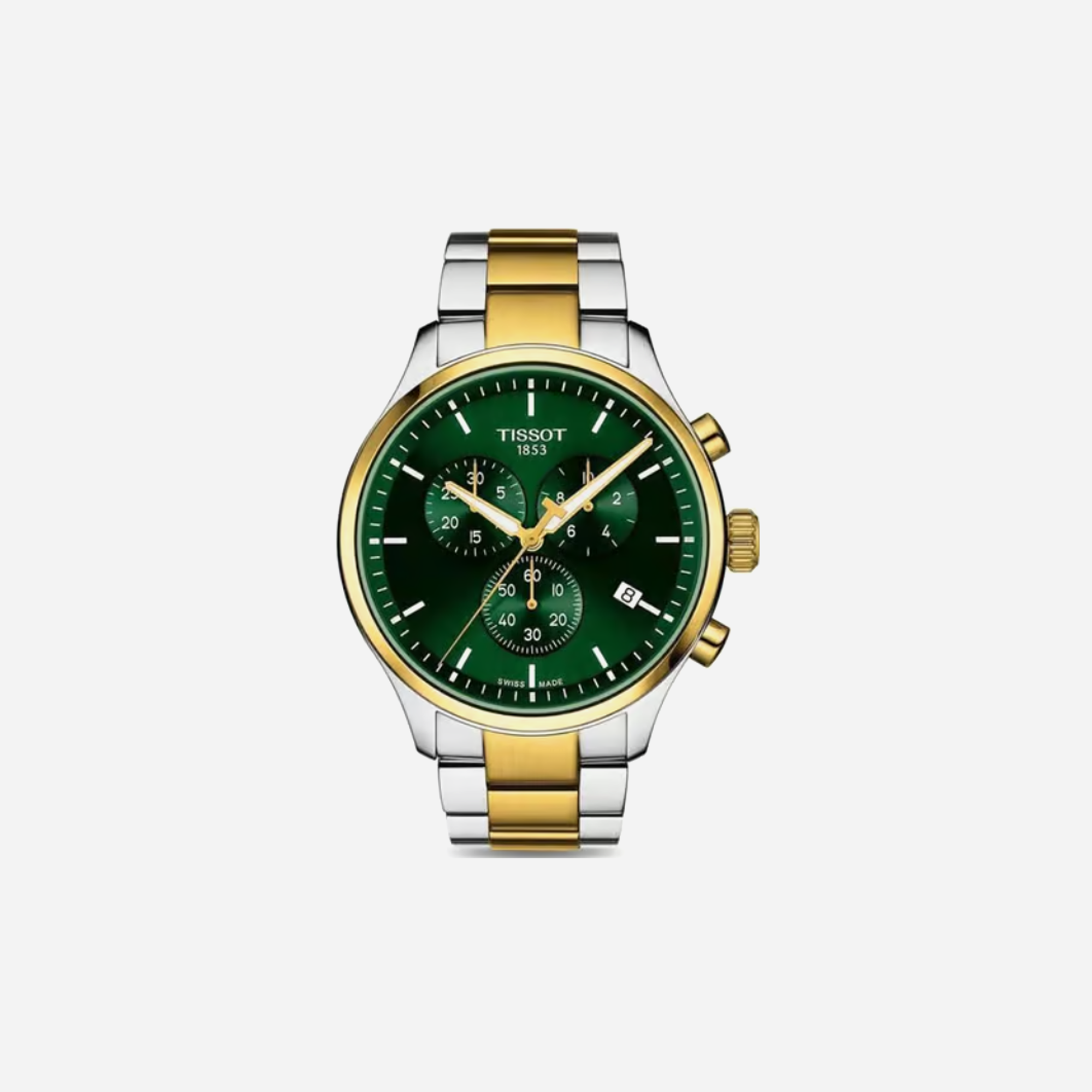 Tissot Chrono XL Classic Green Dial Silver & Gold-Tone 45mm