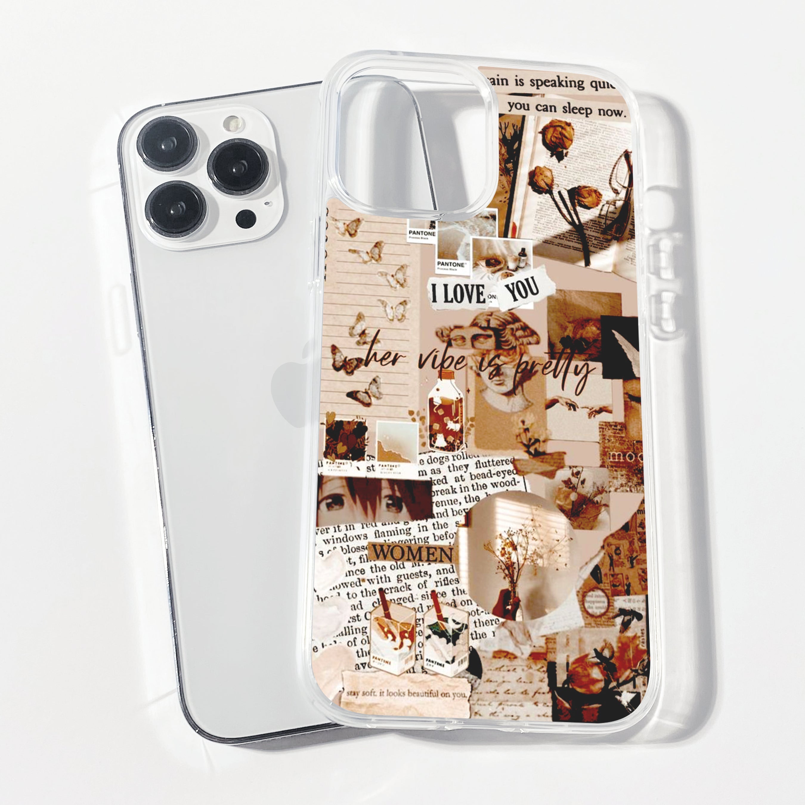 Casebasket Vintique Clear Silicone Phone Cover