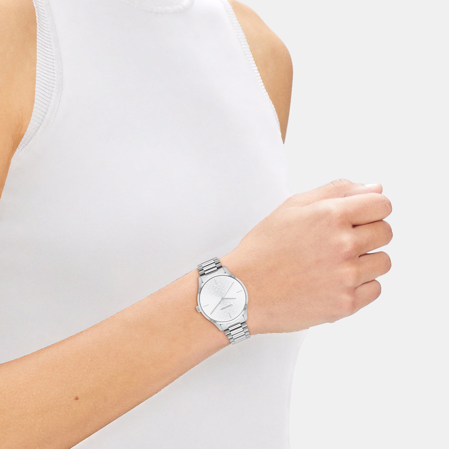 Calvin Klein Ck Iconic Unisex Quartz Silver Dial Analog Stainless Steel Watch 25200168 - view 4