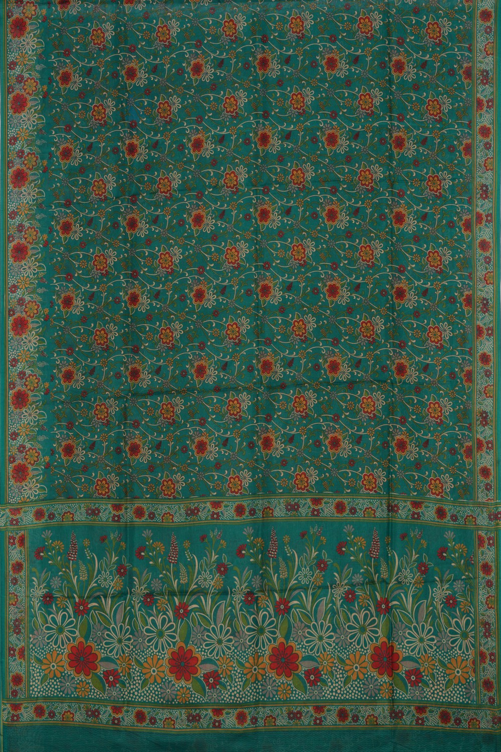 Kalanjali Floral Printed Silk Saree – Women's - view 3