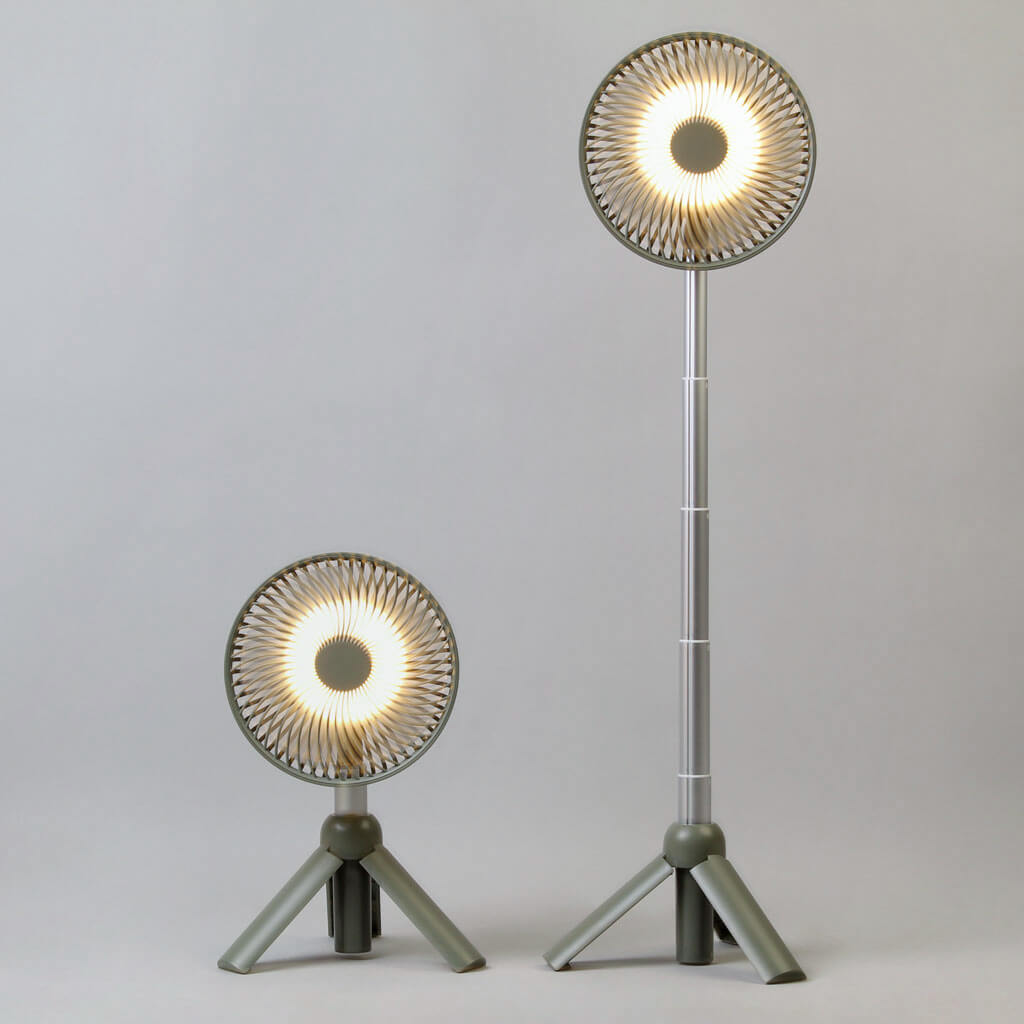 Porffitto Portable Tripod Fan With Lamp - view 3