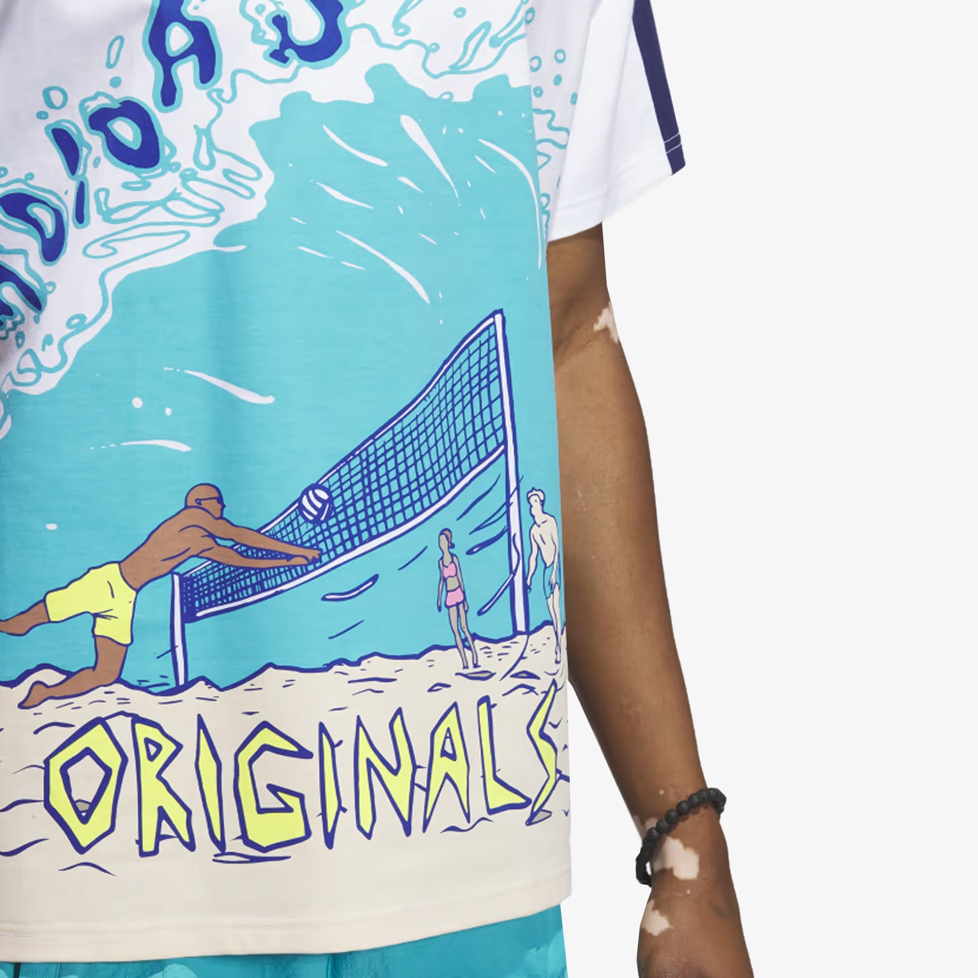 Adidas Originals | BEACH SPORTS ART TEE { WHITE/BLUE - view 2