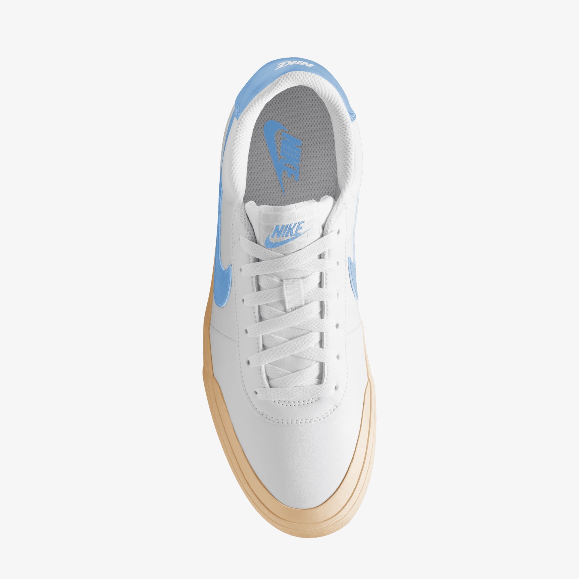 Nike | COURT SHOT { WHITE/PSYCHIC BLUE-GUM YELLOW - view 2