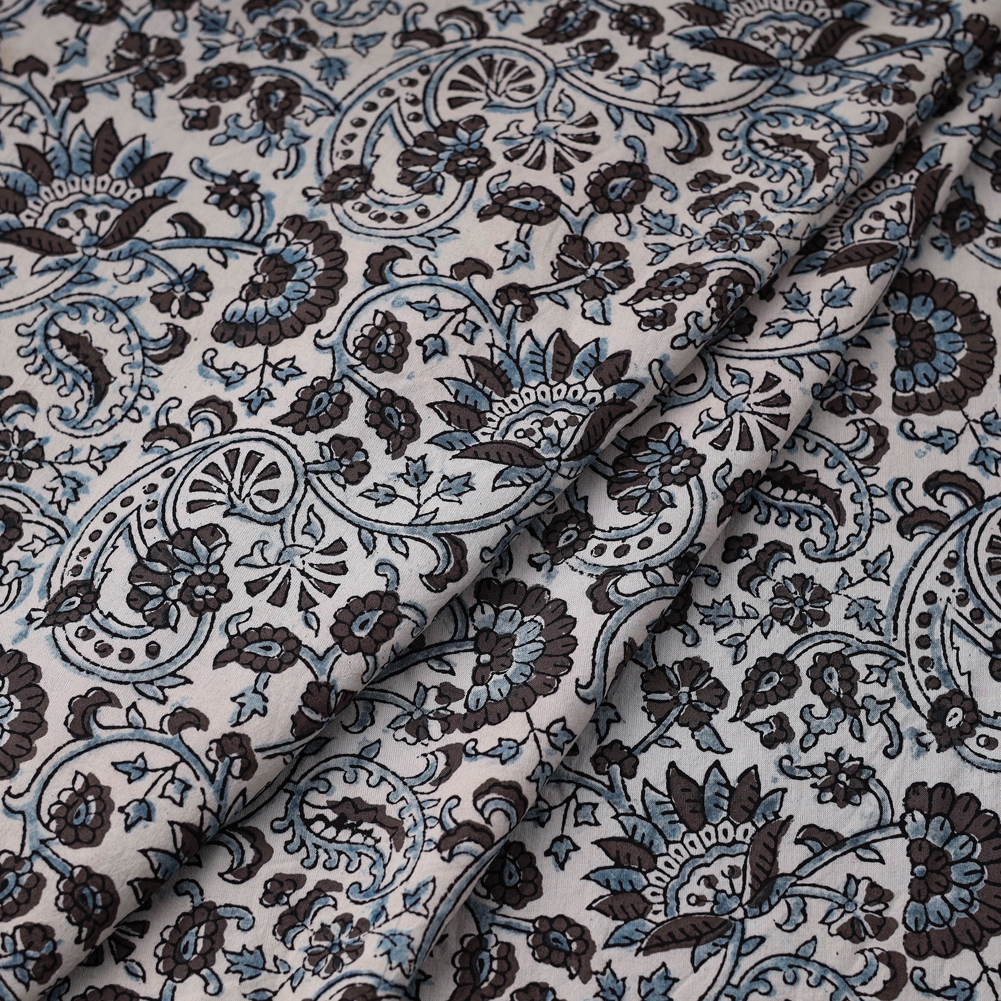 BAGH PRINTS BY UMAR FARUK KHATRI Brown - Natural Dyed Cotton Bagh Print Fabric 06 - view 2