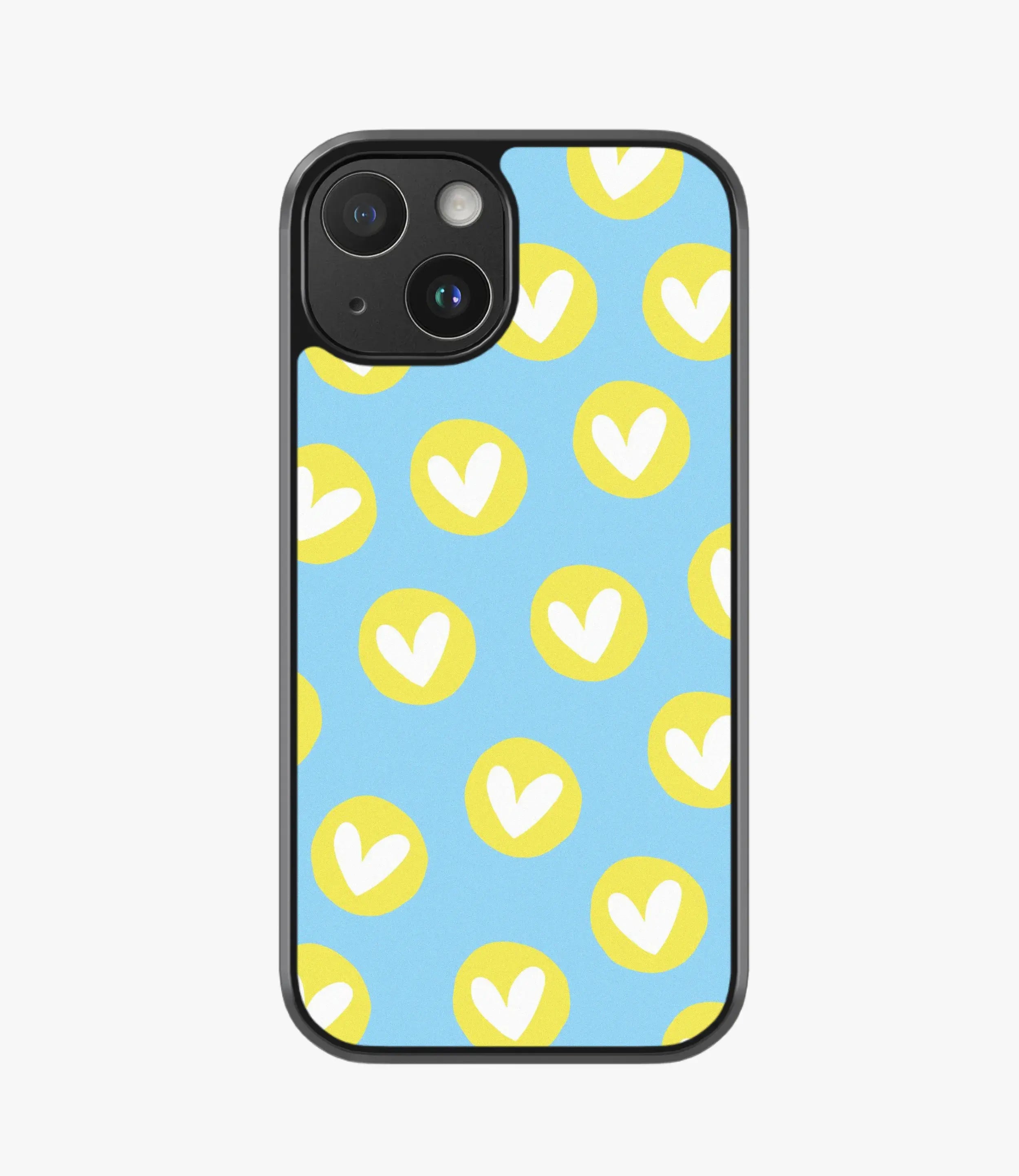 The Case Company Crayon Cyan Heart Hybrid Matte Case