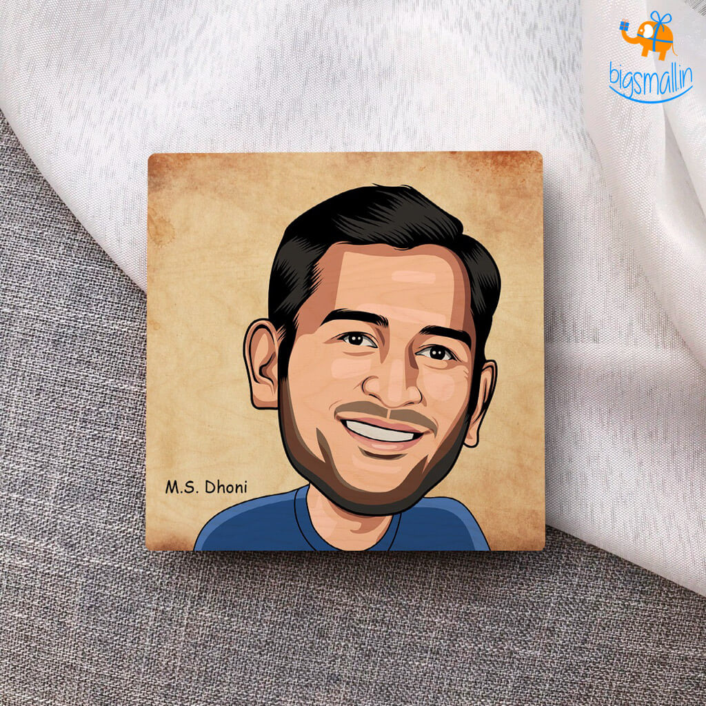 Bigsmall_cc MS Dhoni Wooden Coasters