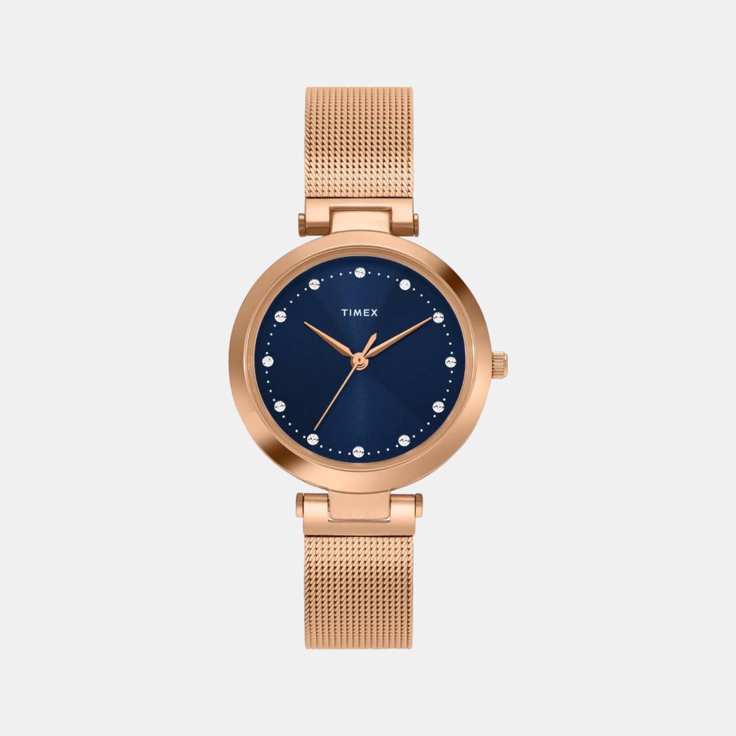 Timex Fashion Women Quartz Blue Dial Analog Stainless Steel Watch TWEL11824