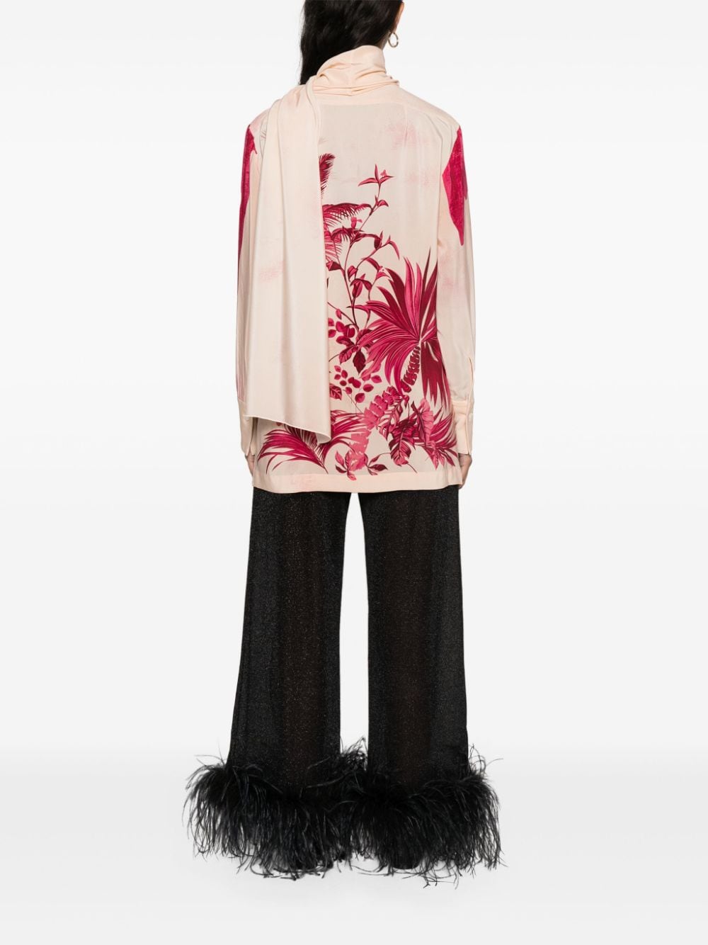 F.R.S . Printed crepe de chine shirt – SILK 100% - view 6