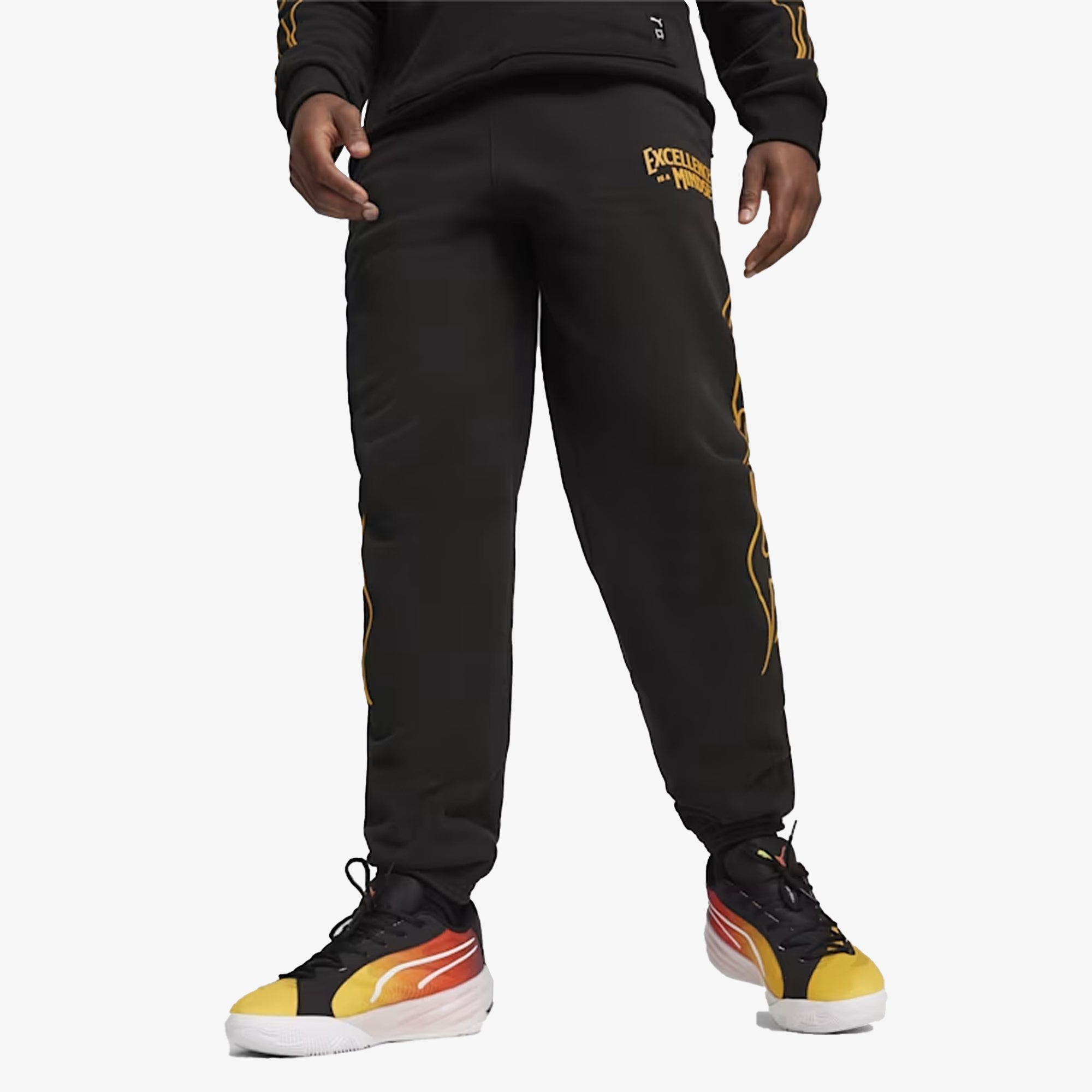 Puma | CAUTION BASKETBALL TRACK PANTS { BLACK